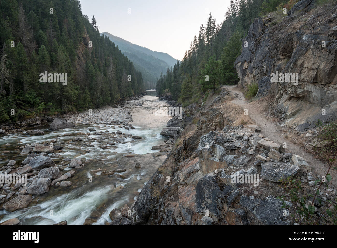The Selway River Trail above Wolf Creek Rapids, Idaho Stock Photo Alamy