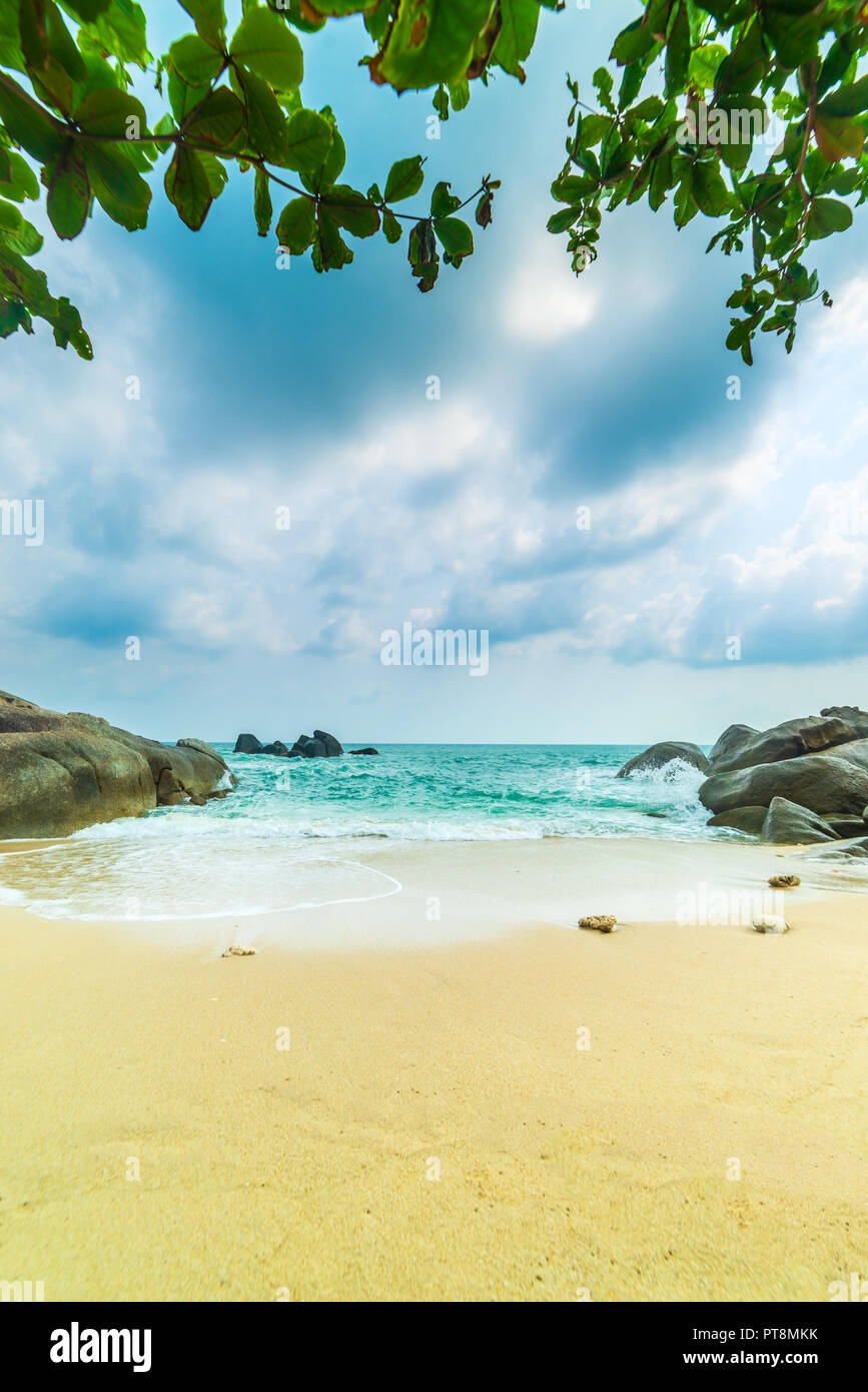 The Rock Hin Ta and Hin Yai from Thailand Island of Koh Samui. Stock Photo