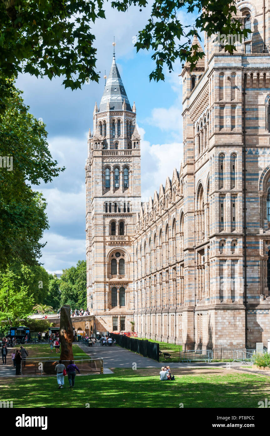 The Natural History Museum in London, designed in Romanesque style by Alfred Waterhouse. Stock Photo