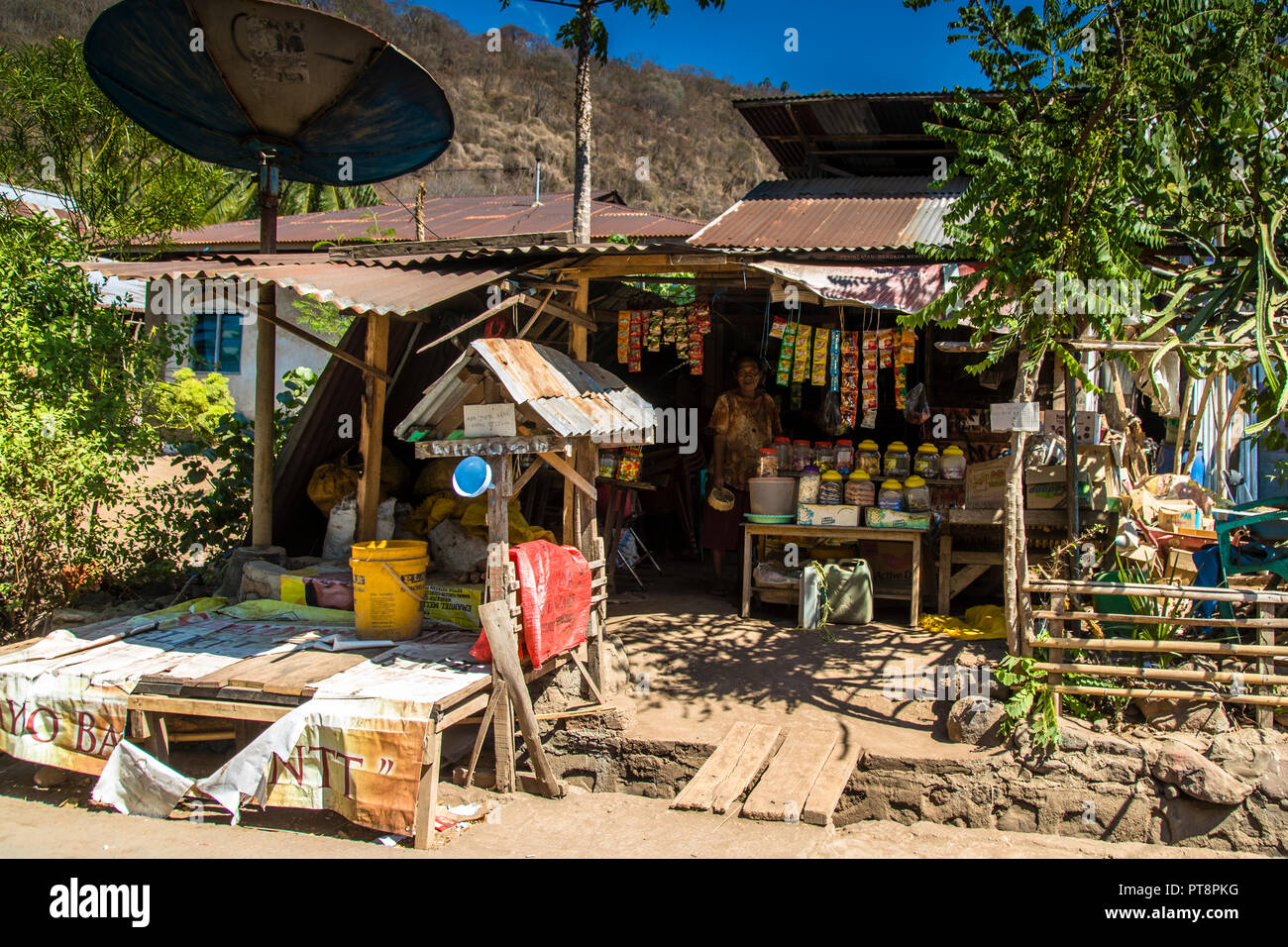 Village on Pulau Lembata, Indonesia Stock Photo