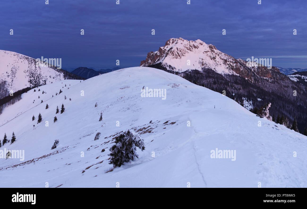 Mountain at night Stock Photo