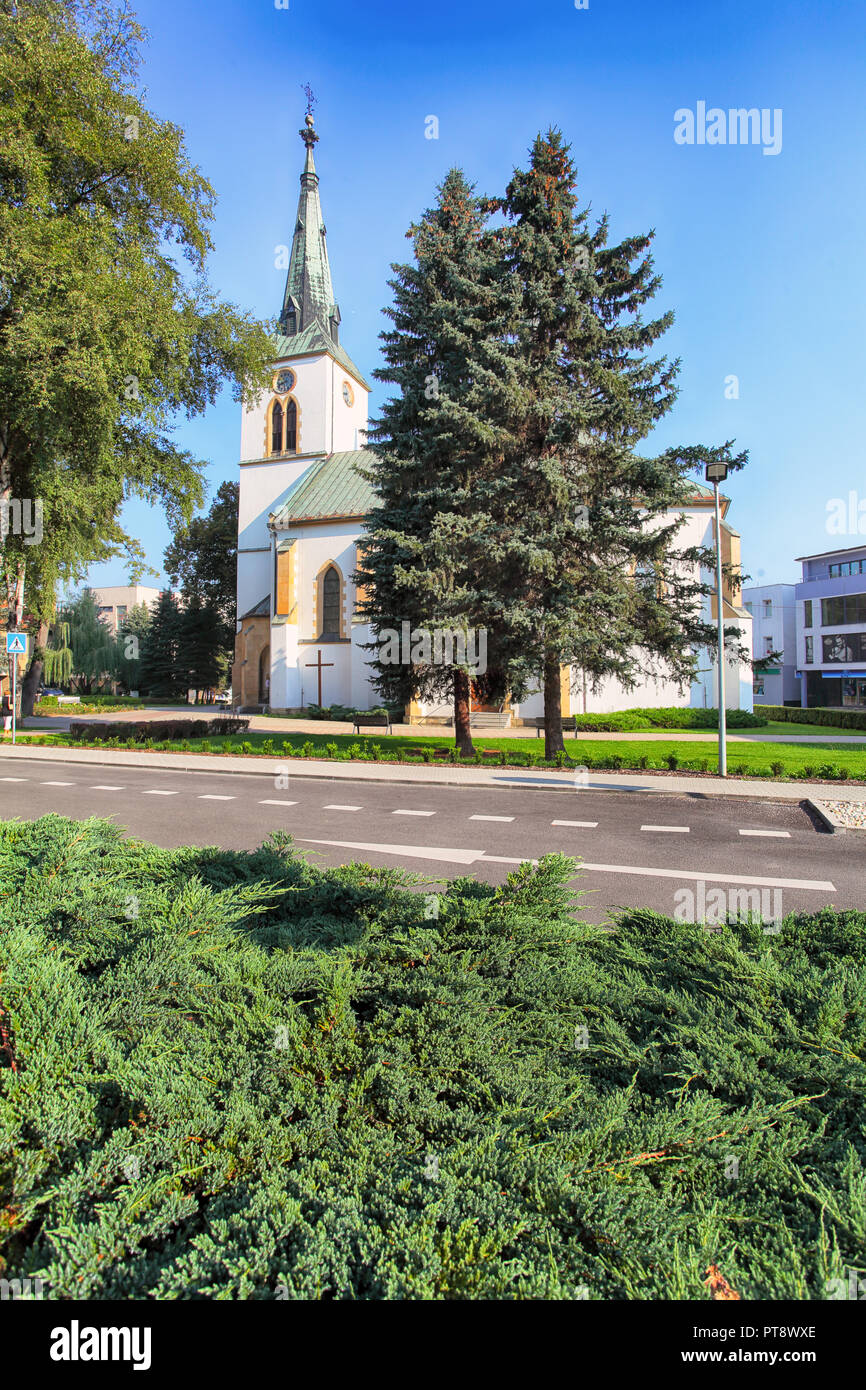 Church in Dolny Kubin in Slovakia, Orava Stock Photo
