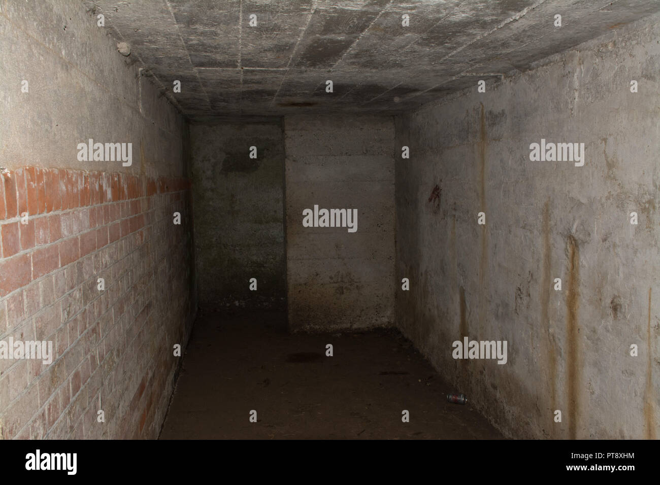 Second world war air raid shelter (bomb shelter) in the grounds of Tylney Hall in Hampshire, UK Stock Photo