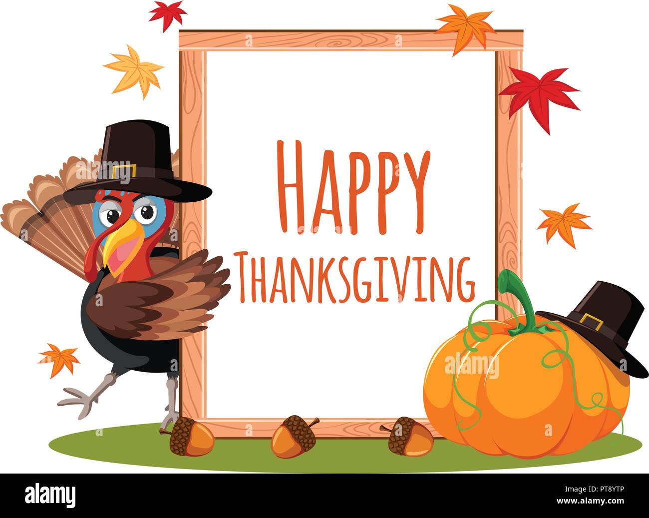 happy thanksgiving card concept illustration Stock Vector Image & Art ...