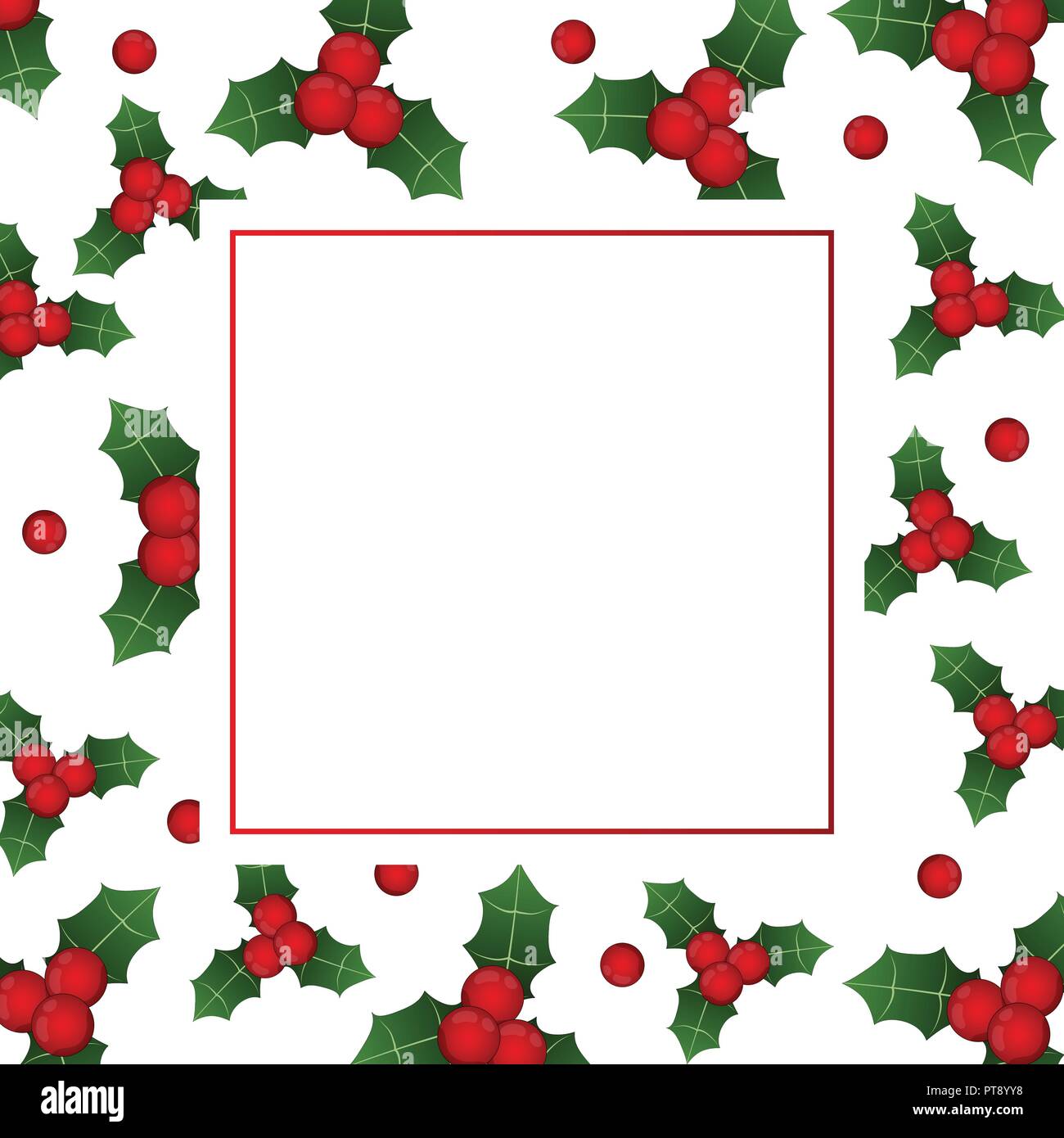 Christmas background holly berry card day Stock Vector Images - Alamy