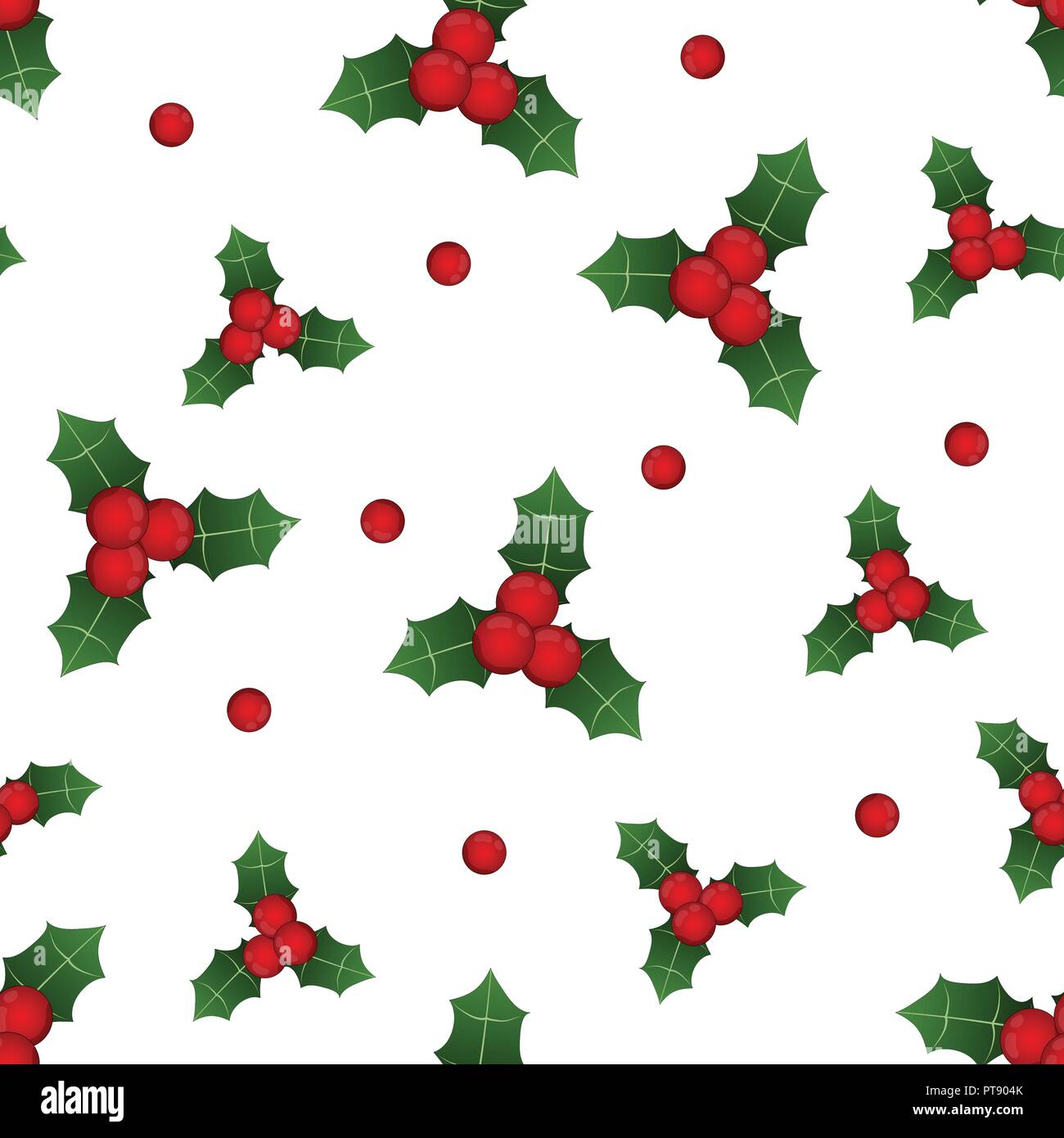 Red Berry Christmas on White Background. Vector Illustration Stock ...