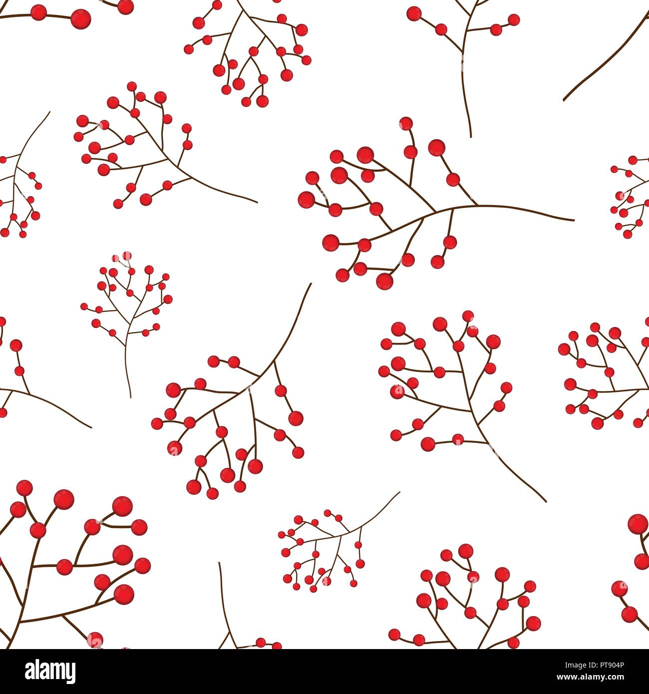 Red Berry Christmas on White Background. Vector Illustration Stock ...