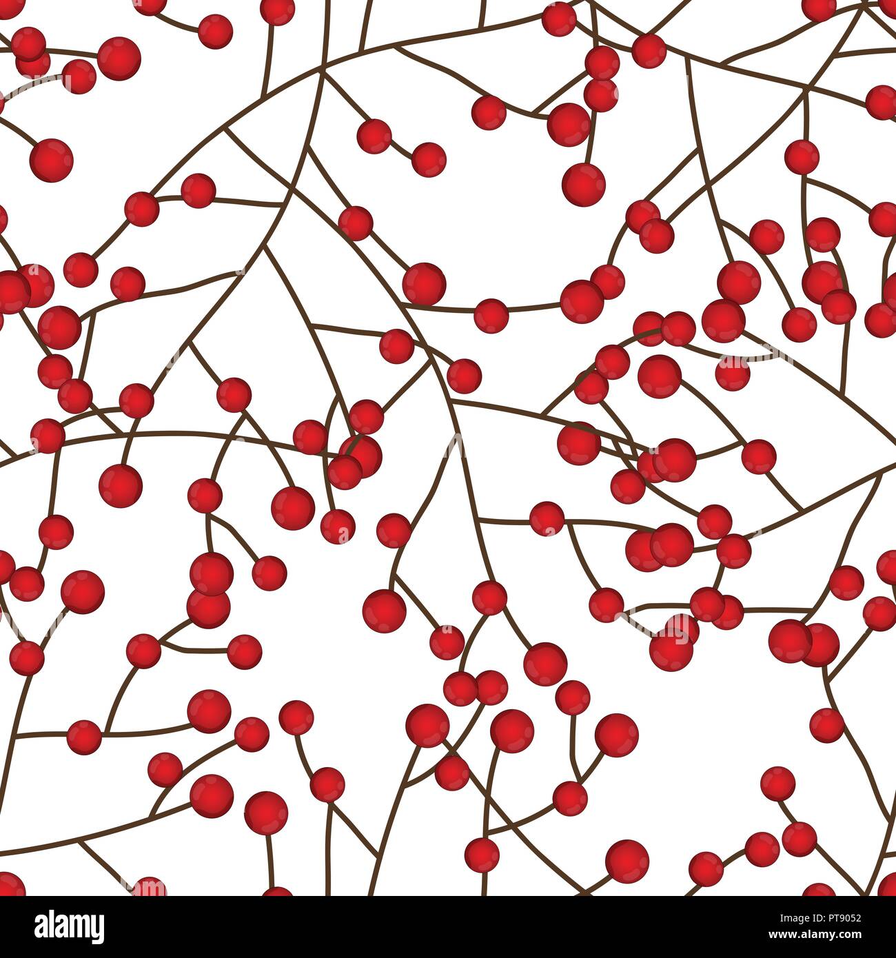 Red Berry Christmas on White Background. Vector Illustration Stock ...
