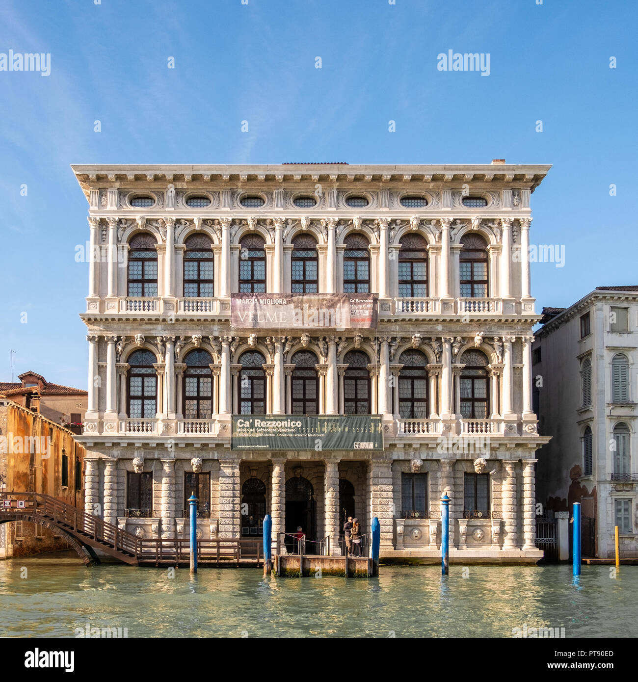 Venice, Italy.11/20/2017. Ca Rezzonico, important historic museum of the city. Stock Photo