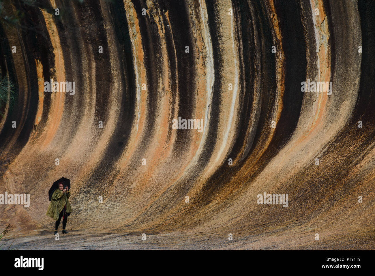 Wave Rock in Hyden a sacred place for the Aborigines in Australia ...