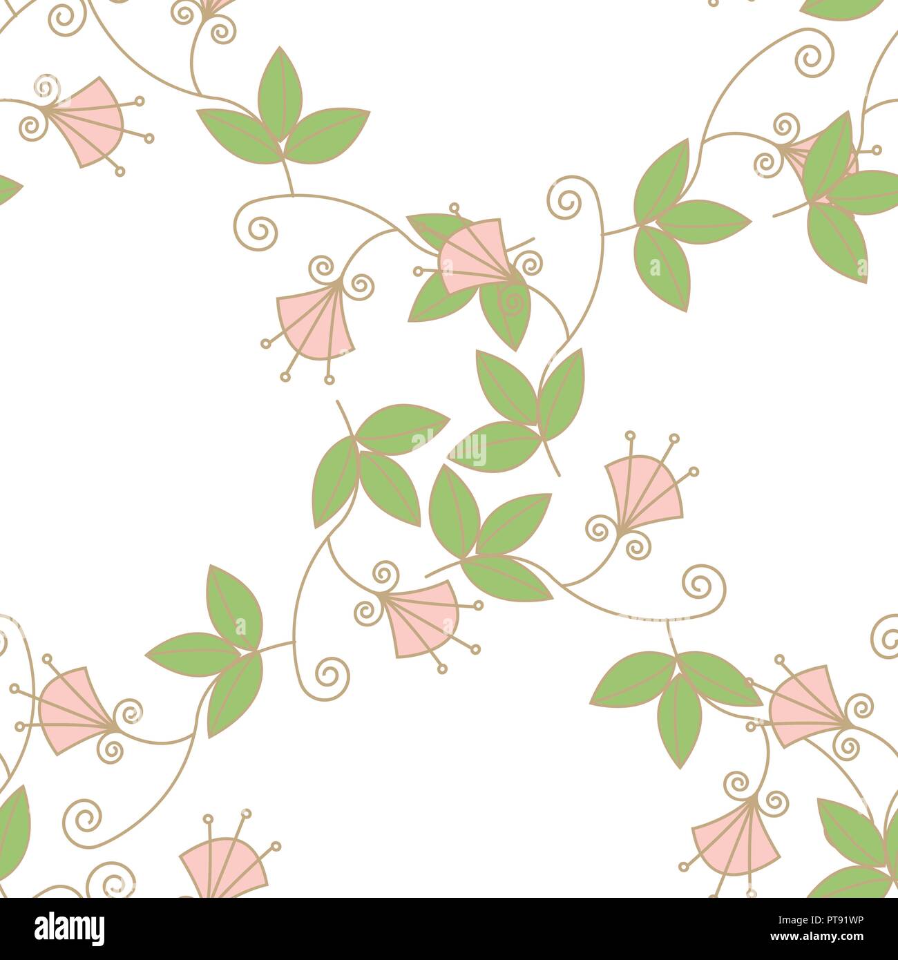 Trendy Seamless Floral Pattern In Vector Stock Vector