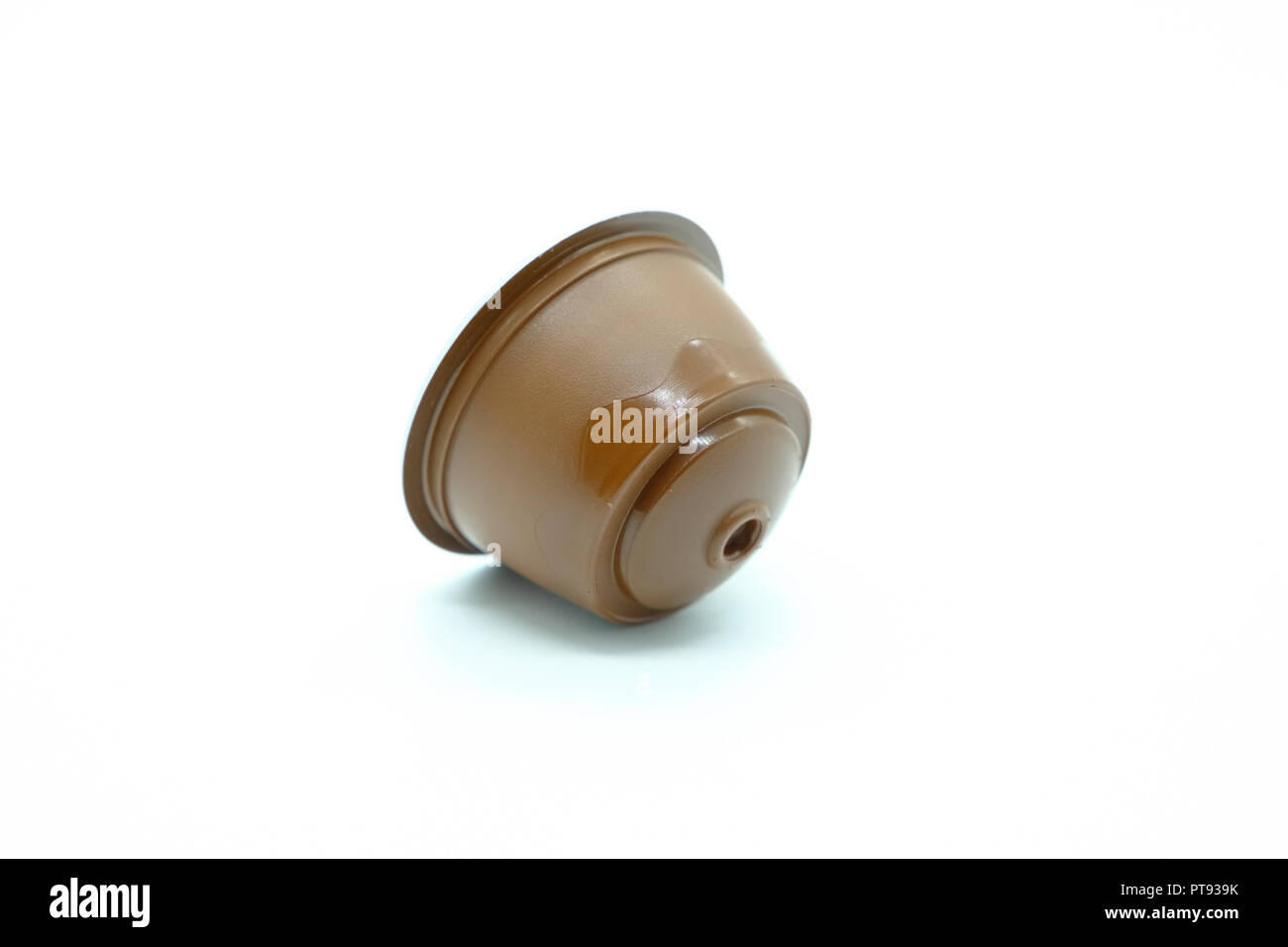 Empty Coffee Machine Pods on a white background Stock Photo Alamy