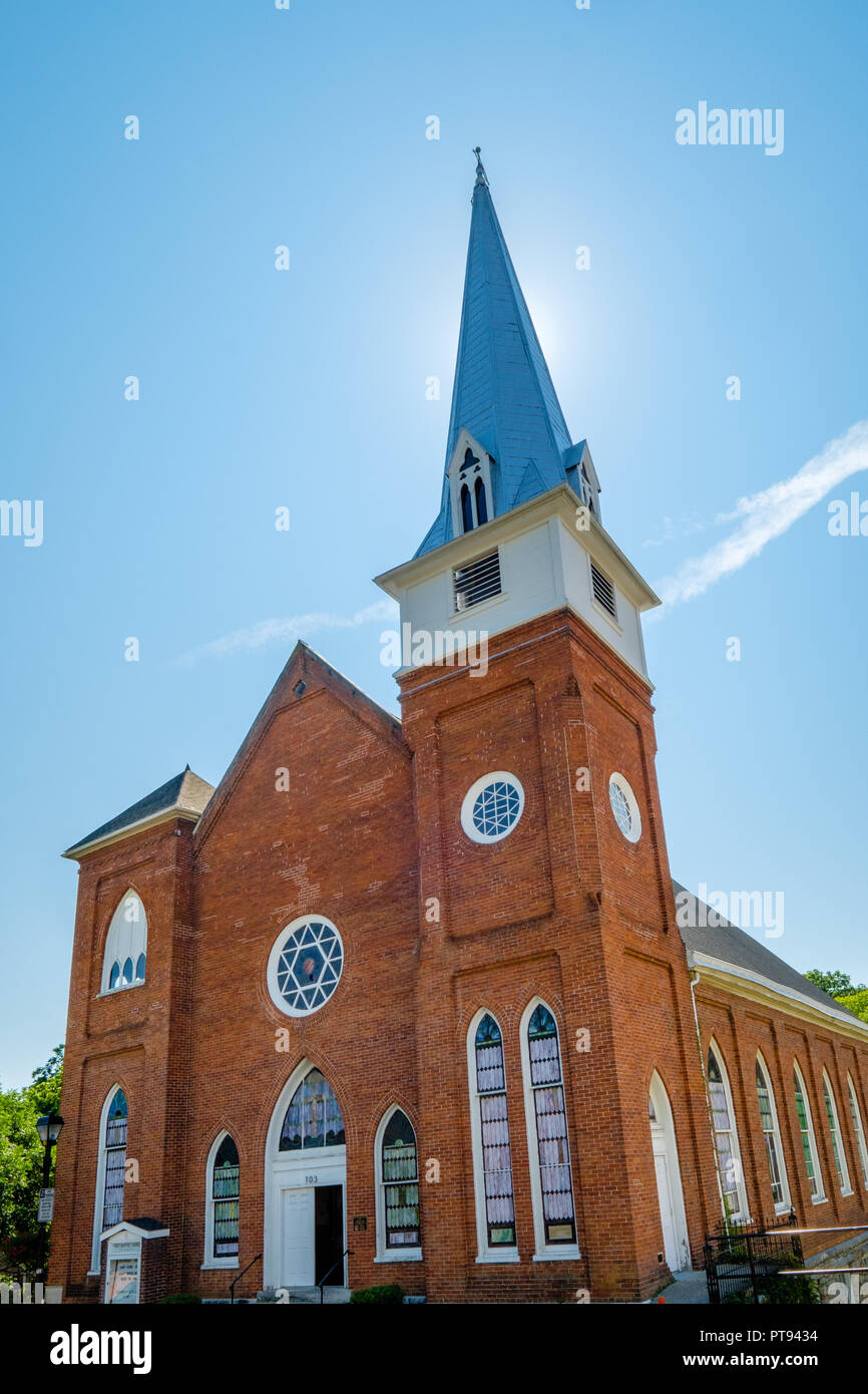 First Baptist Church, 103 North Main Street, Lexington, Virginia Stock Photo