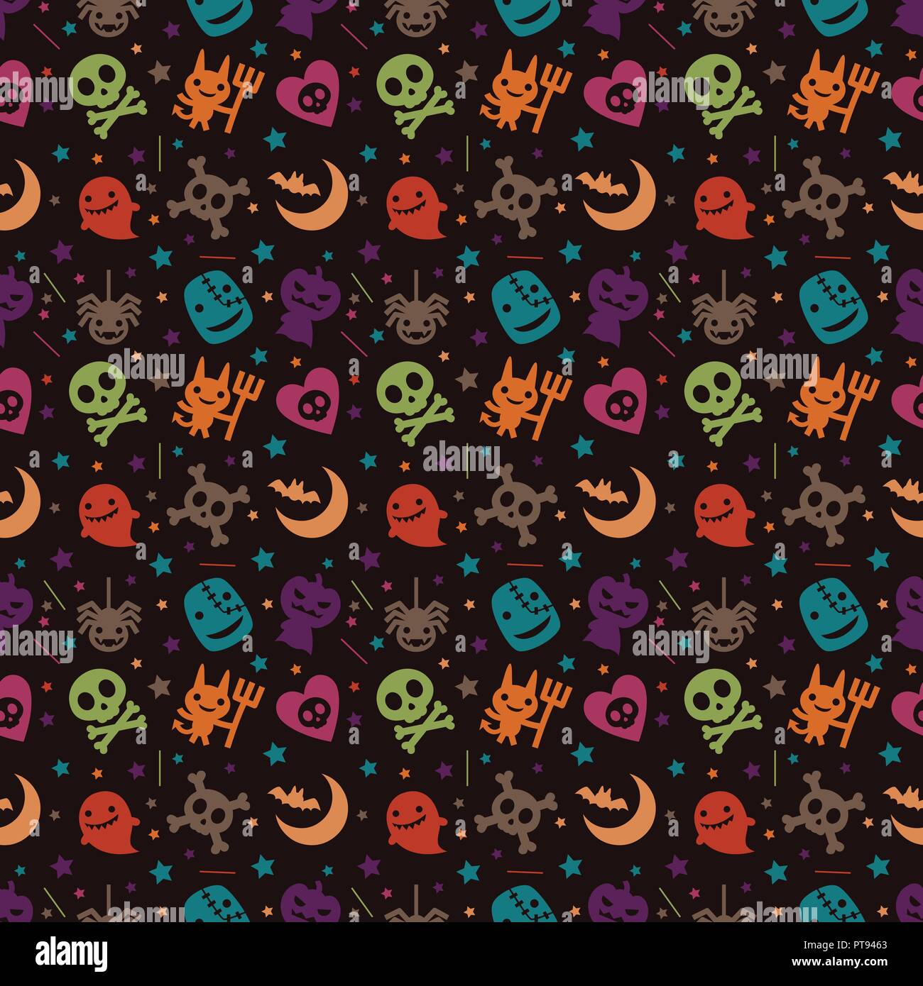 cute hallowen pattern background Stock Vector