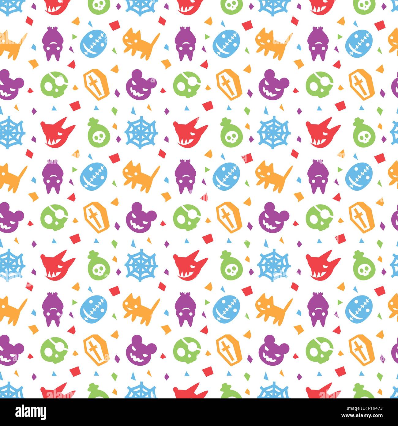 cute hallowen pattern background with purple color Stock Vector Image ...