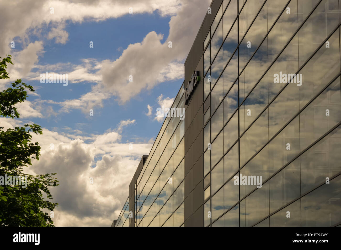 STUTTGART,GERMANY - JUNE 01,2018:Deloitte This company is in  Loeffelstrasse(Degerloch)and its business is financial services like  advisory,consulting Stock Photo - Alamy