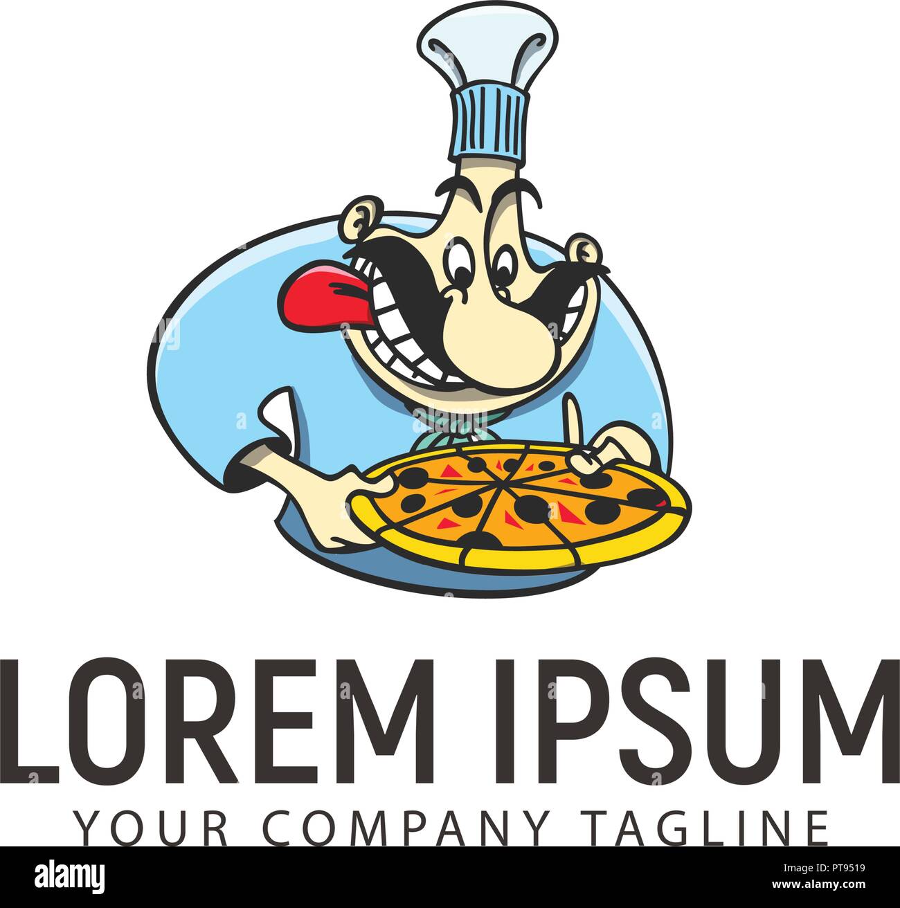 wallpapers Cartoon Pizza Logo Ideas https www alamy com pizza chef character logo design concept template image221477685 html