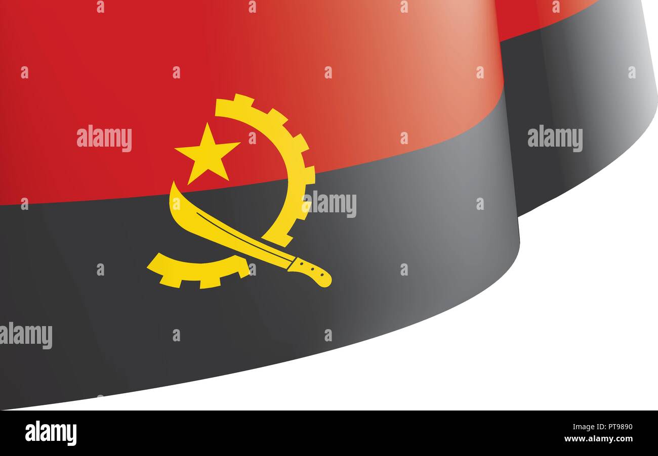 Angola flag, vector illustration on a white background Stock Vector ...