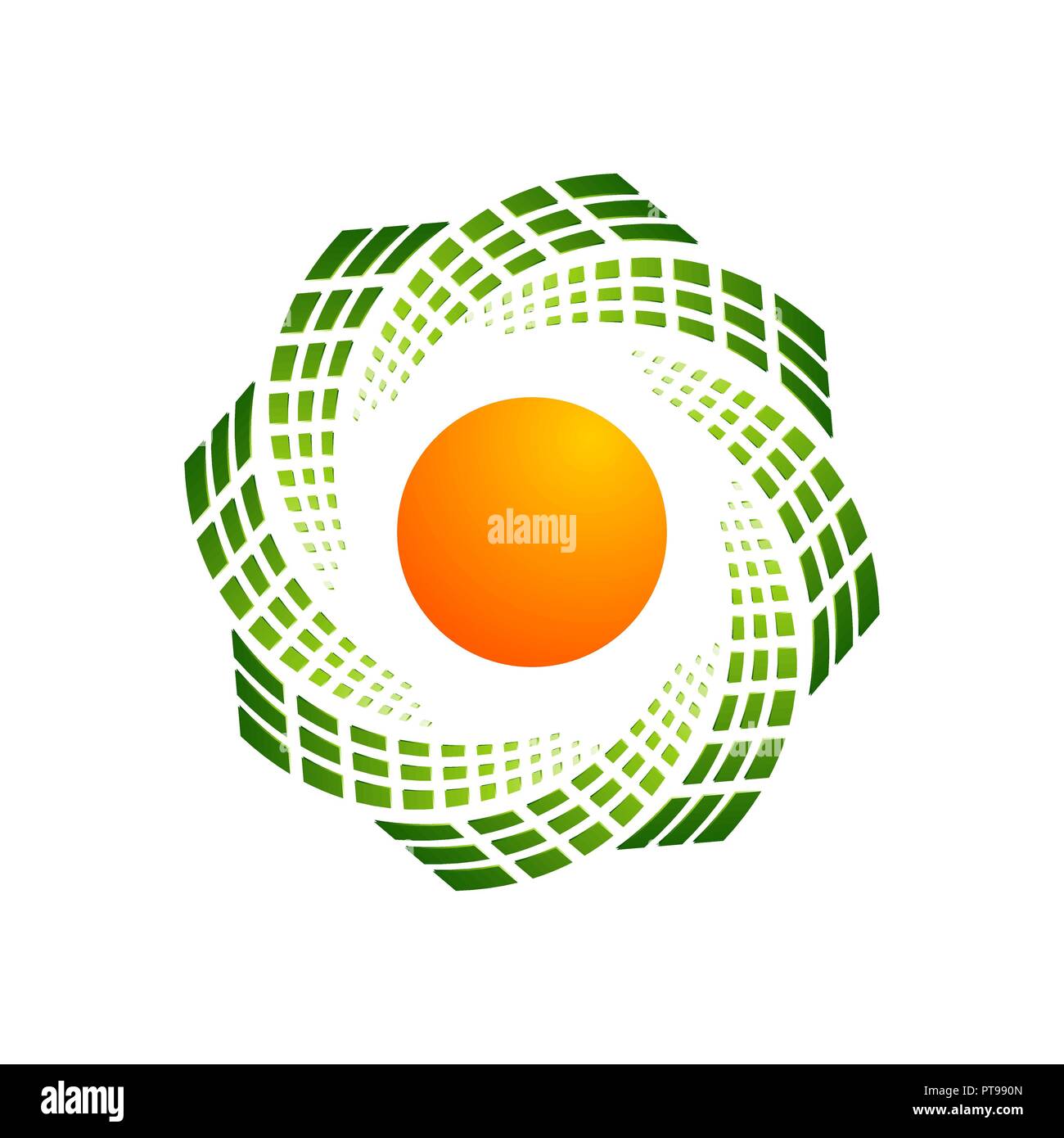 Creative abstract digital sphere technology vector logo design template element. Web Network Internet business Logotype concept circle icon Stock Vector