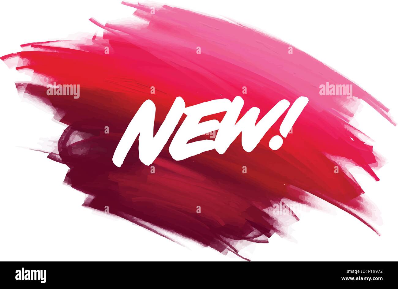 Hand Written Lettering Brush Phrase New With Watercolor Background