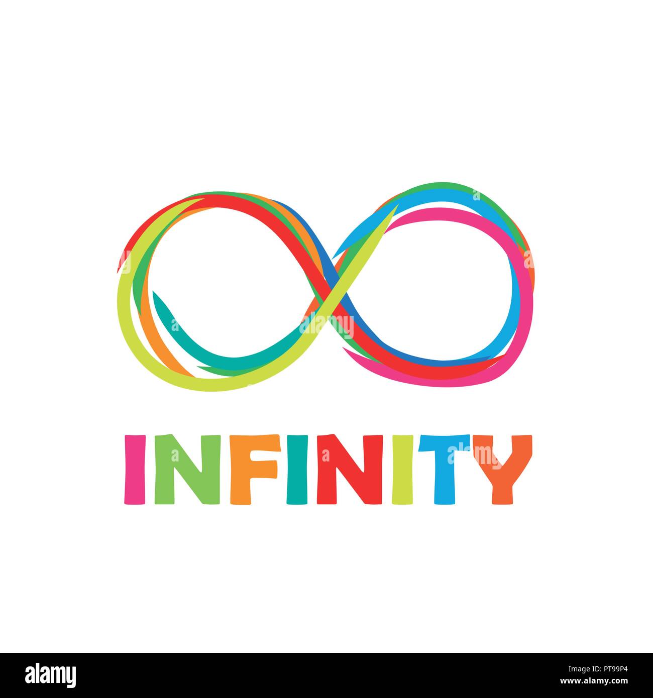 Vector sign infinity. Written with colored markers Stock Vector Image & Art  - Alamy