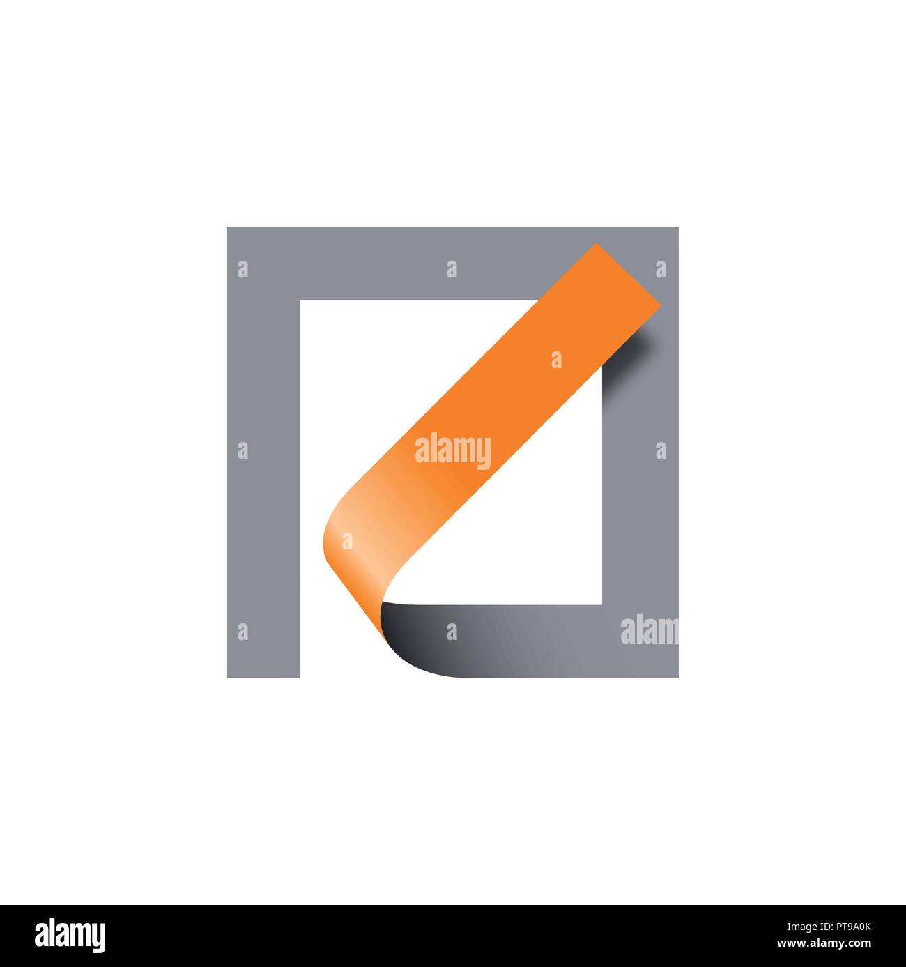Vector sign abstract shape. Tape in a square Stock Vector Image & Art