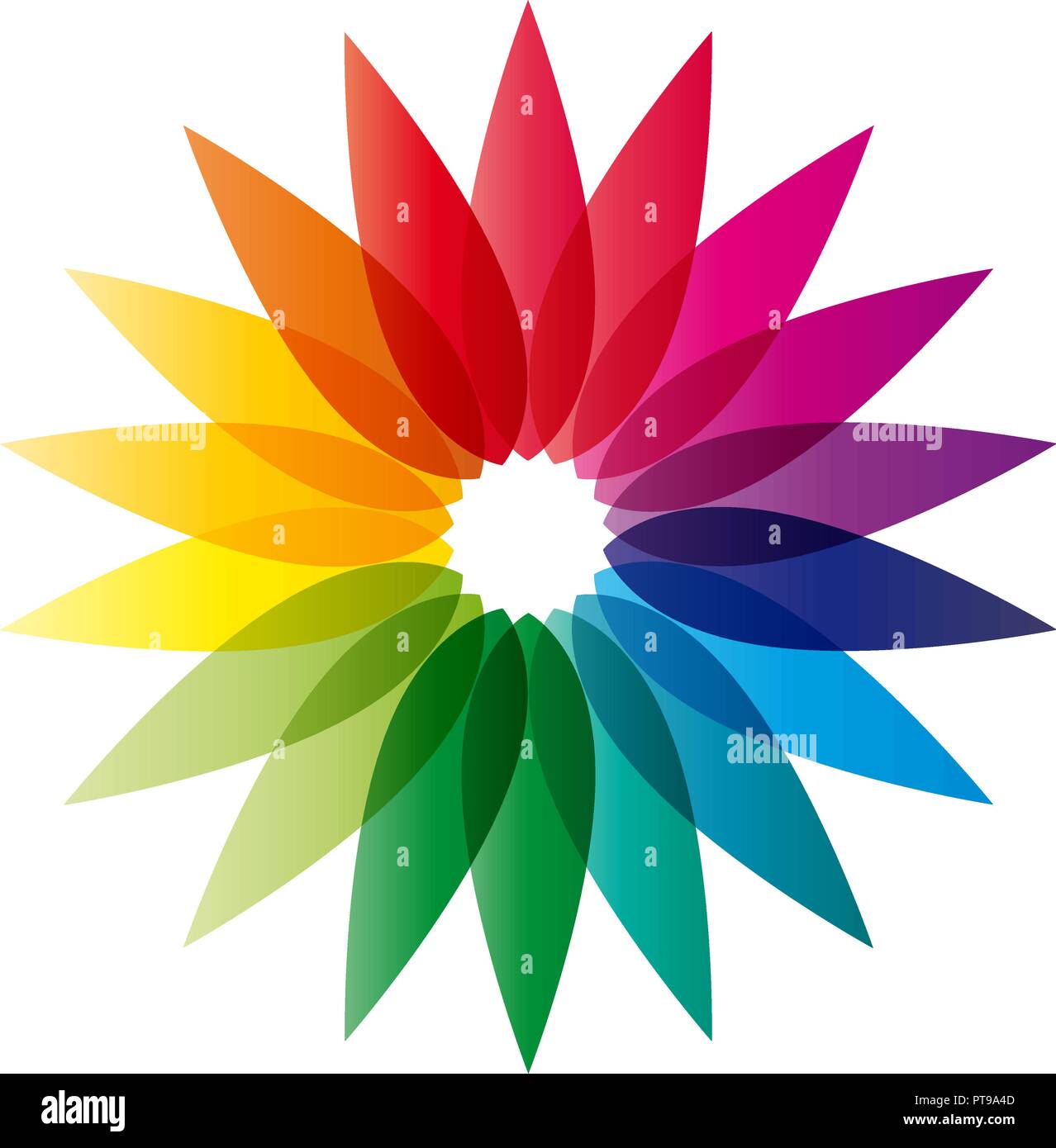 Vector sign rainbow flower, abstract shape Stock Vector Image & Art Alamy