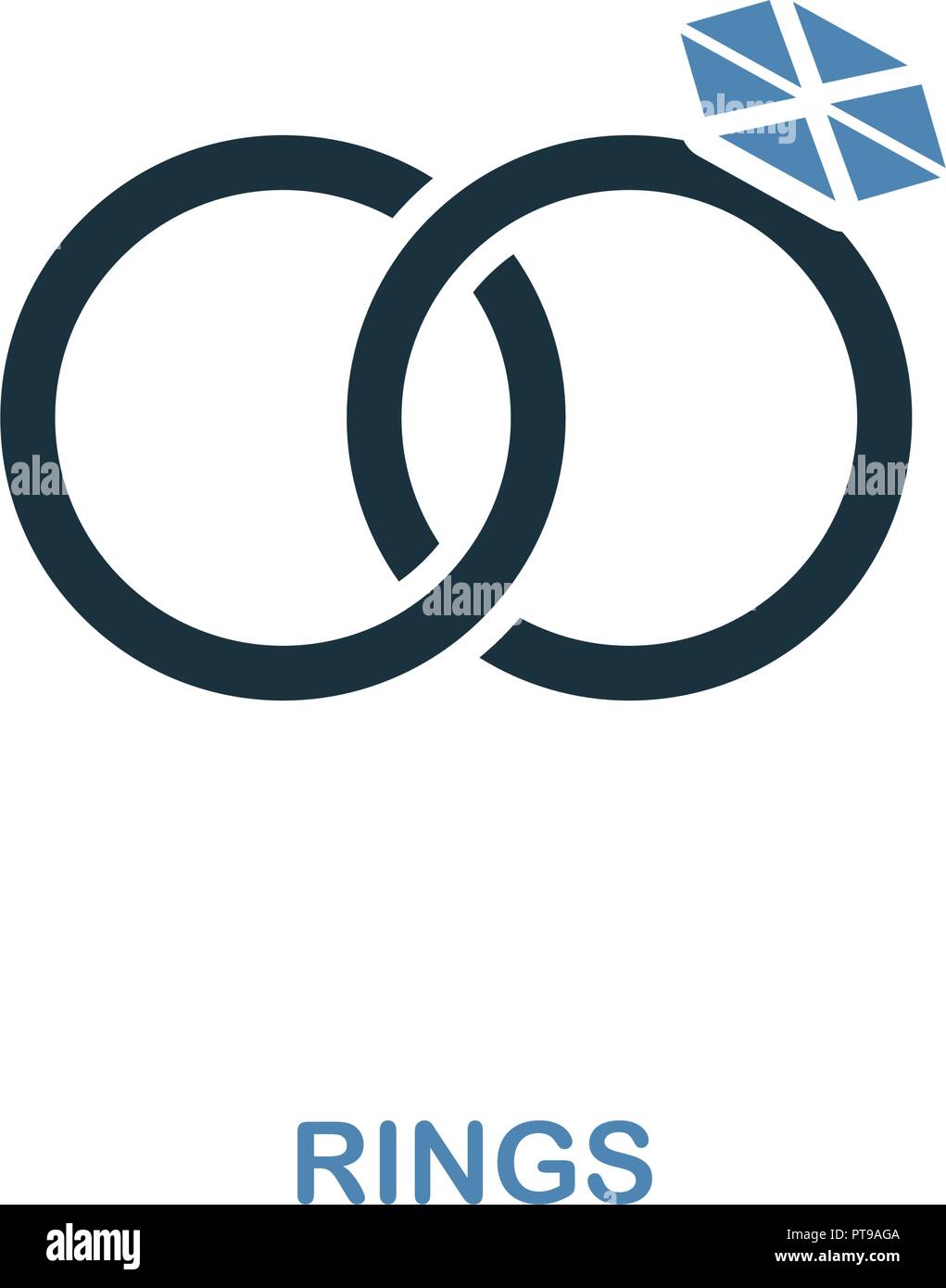 Wedding logo couple rings icon hi-res stock photography and images - Alamy