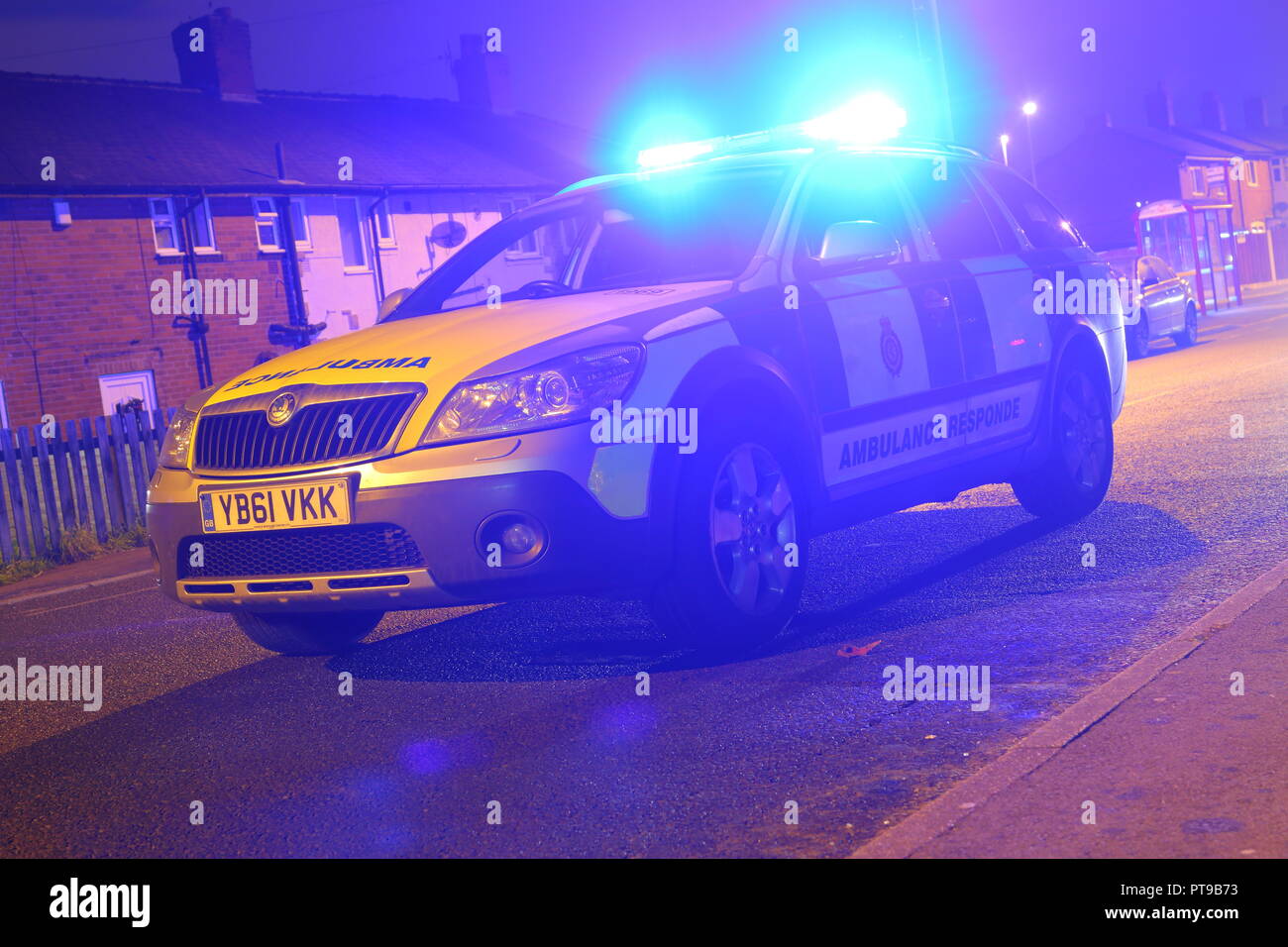 The scene of a RTC on Astley Lane in Swillington, Leeds, where it is
