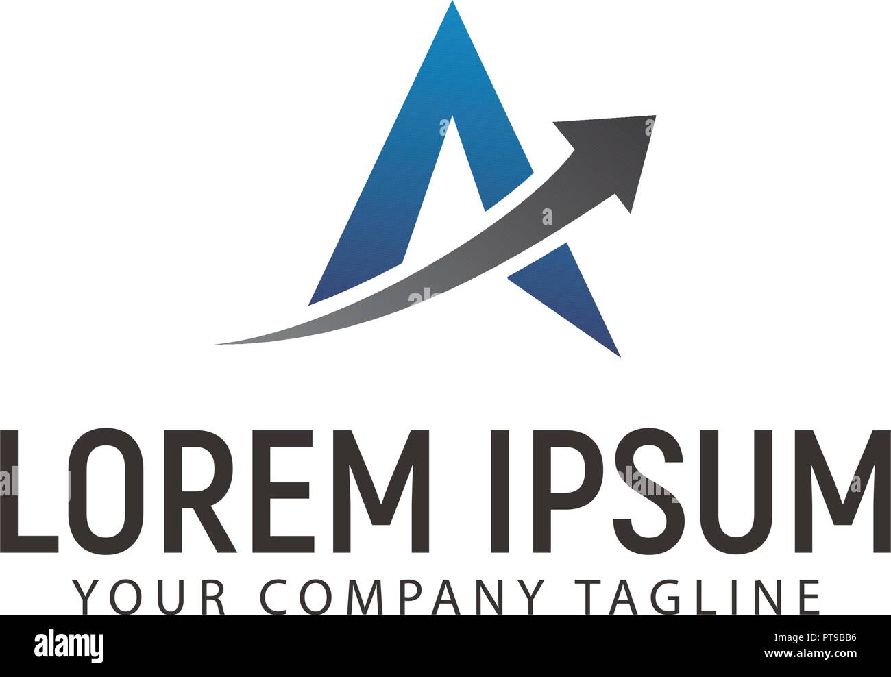 letter A arrow logo design concept template Stock Vector Image & Art