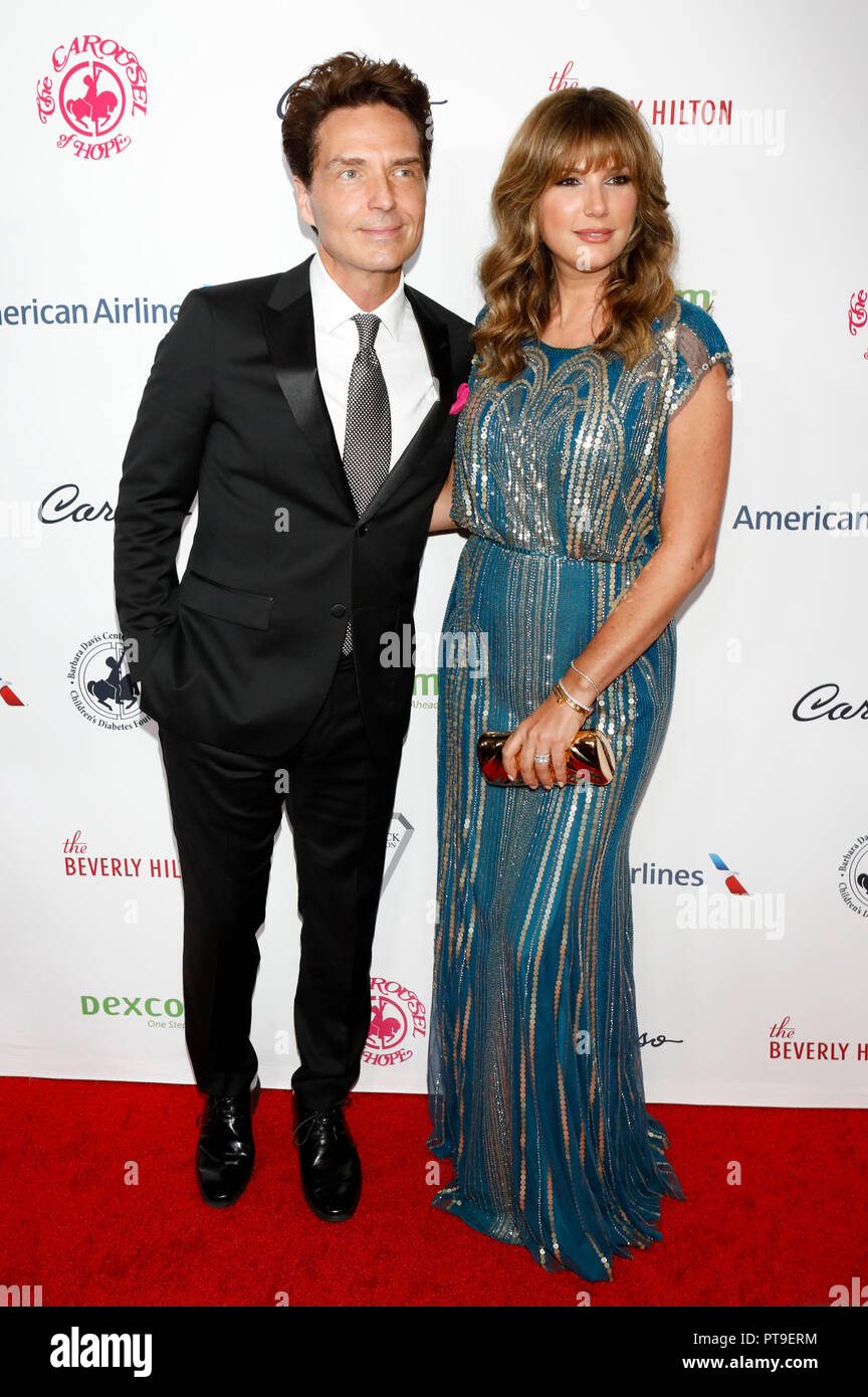 Richard Marx and his wife Daisy Fuentes attending the Carousel of Hope Ball 2018 at Beverly Hilton Hotel on October 6, 2018 in Beverly Hills, California. Stock Photo