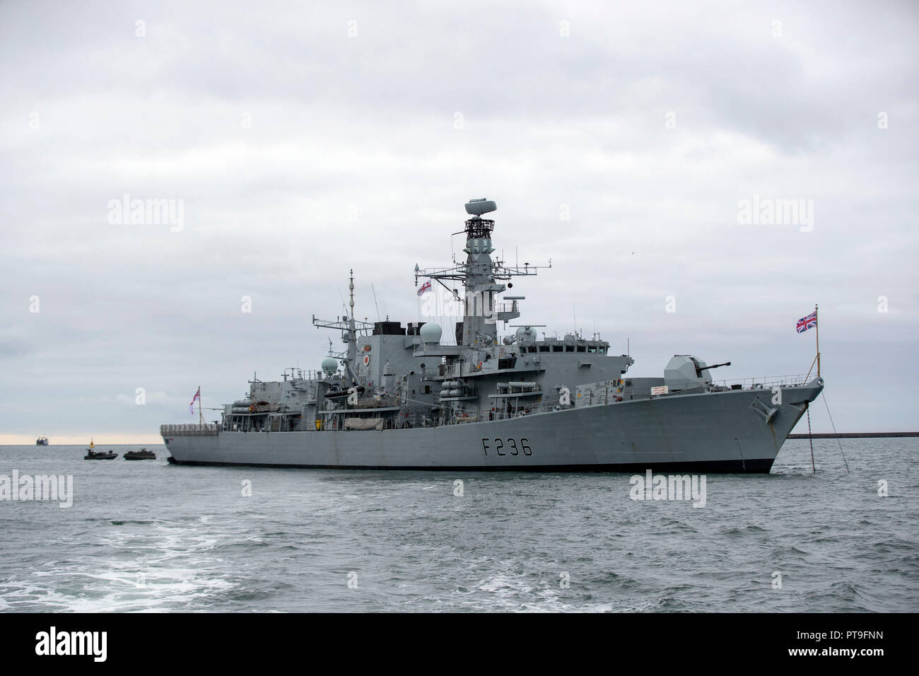 A general view of HMS Montrose at HMNB Devonport, Plymouth. Stock Photo