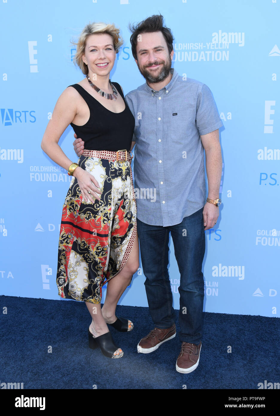 LOS ANGELES, CA. August 23, 2010: Charlie Day & wife Mary Elizabeth Ellis  at the Los