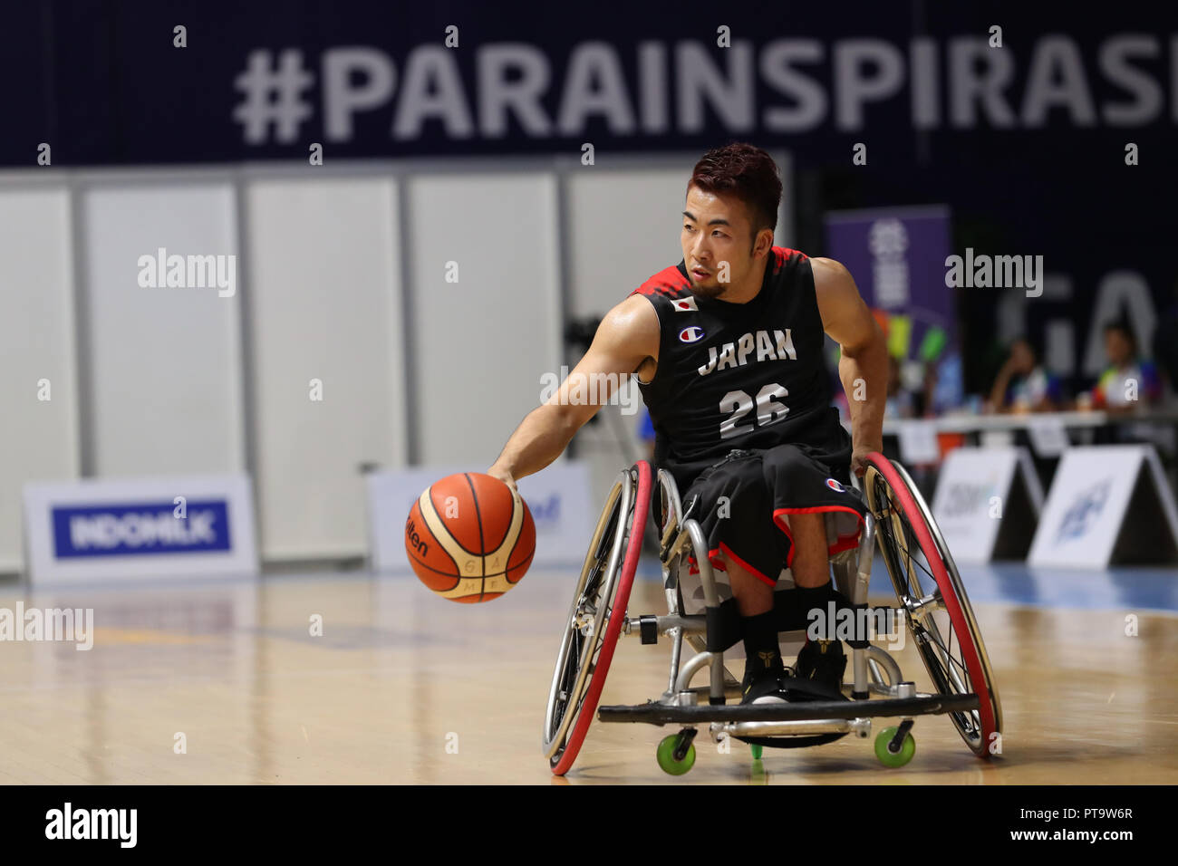 Jakarta, Indonesia. 7th Oct, 2018. Takayoshi Iwai (JPN) Wheelchair