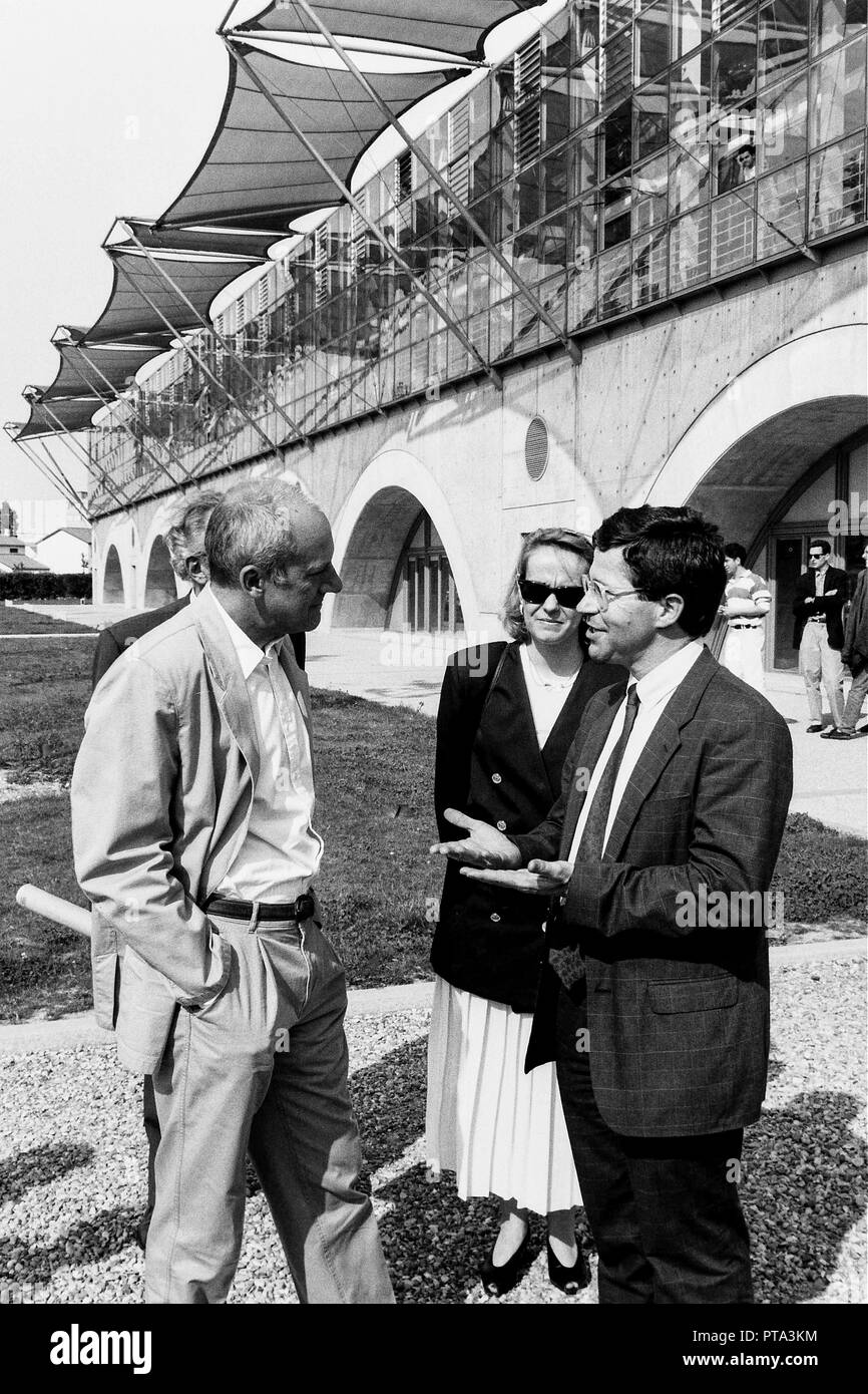 Sir Norman Foster at Vaulx-en-Velin Shool of Architecture, France Stock Photo