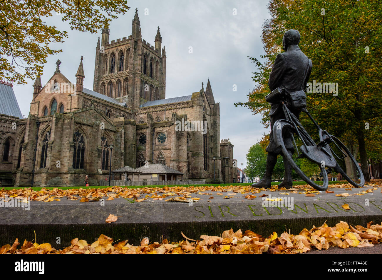EdwardElgar statue in the grounds of Hereford Cathedral, Hereford