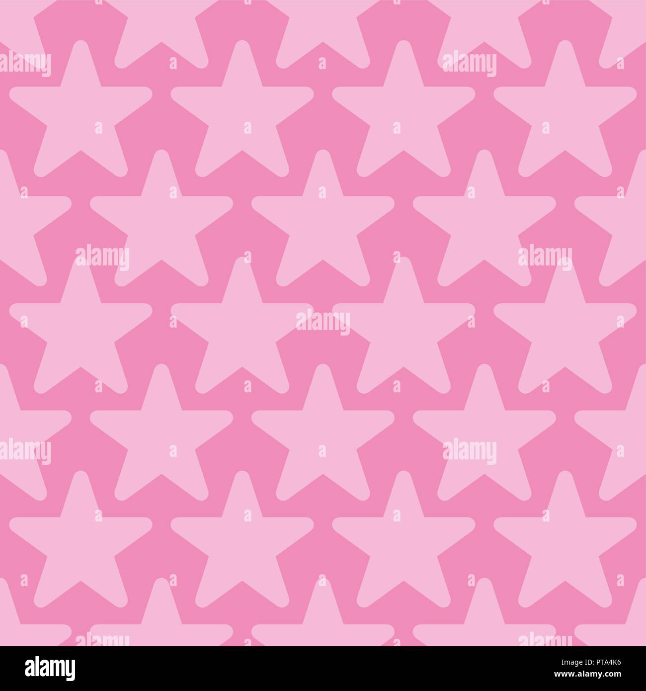 Pink Seamless Background with Stars. Vector Wallpaper Stock Vector