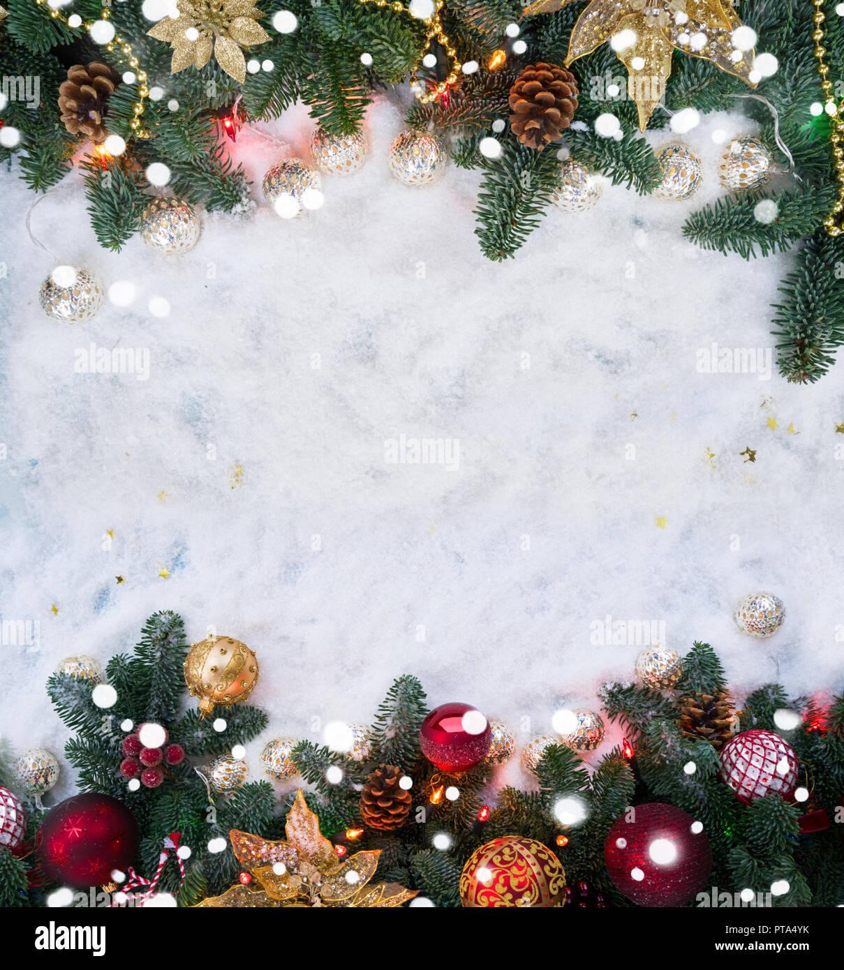 Christmas scene with snow Stock Photo - Alamy