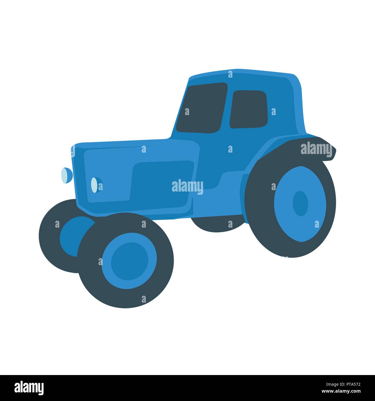 Blue tractor Stock Vector Images Alamy