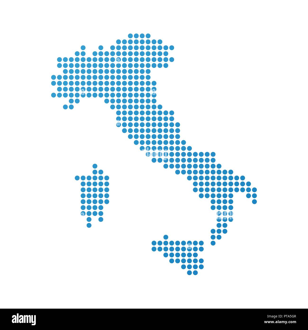 Map of Italy, Vector Icon in blue modern style Stock Vector Image & Art ...