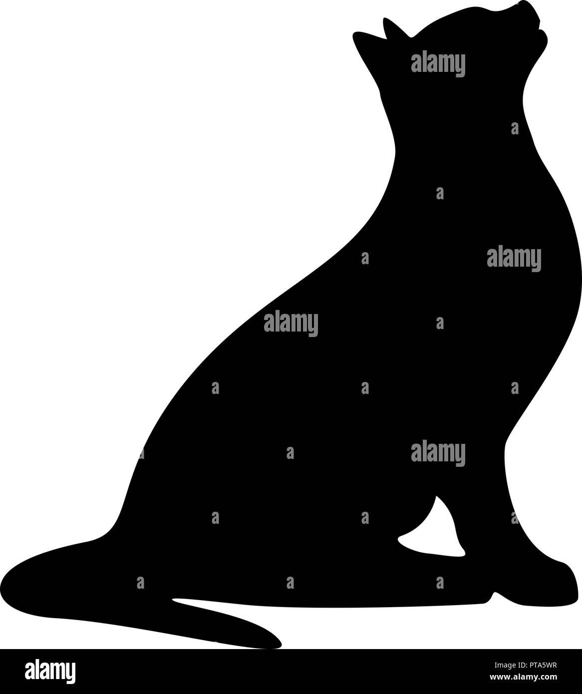 Cat Silhouette Vector Illustration Stock Vector