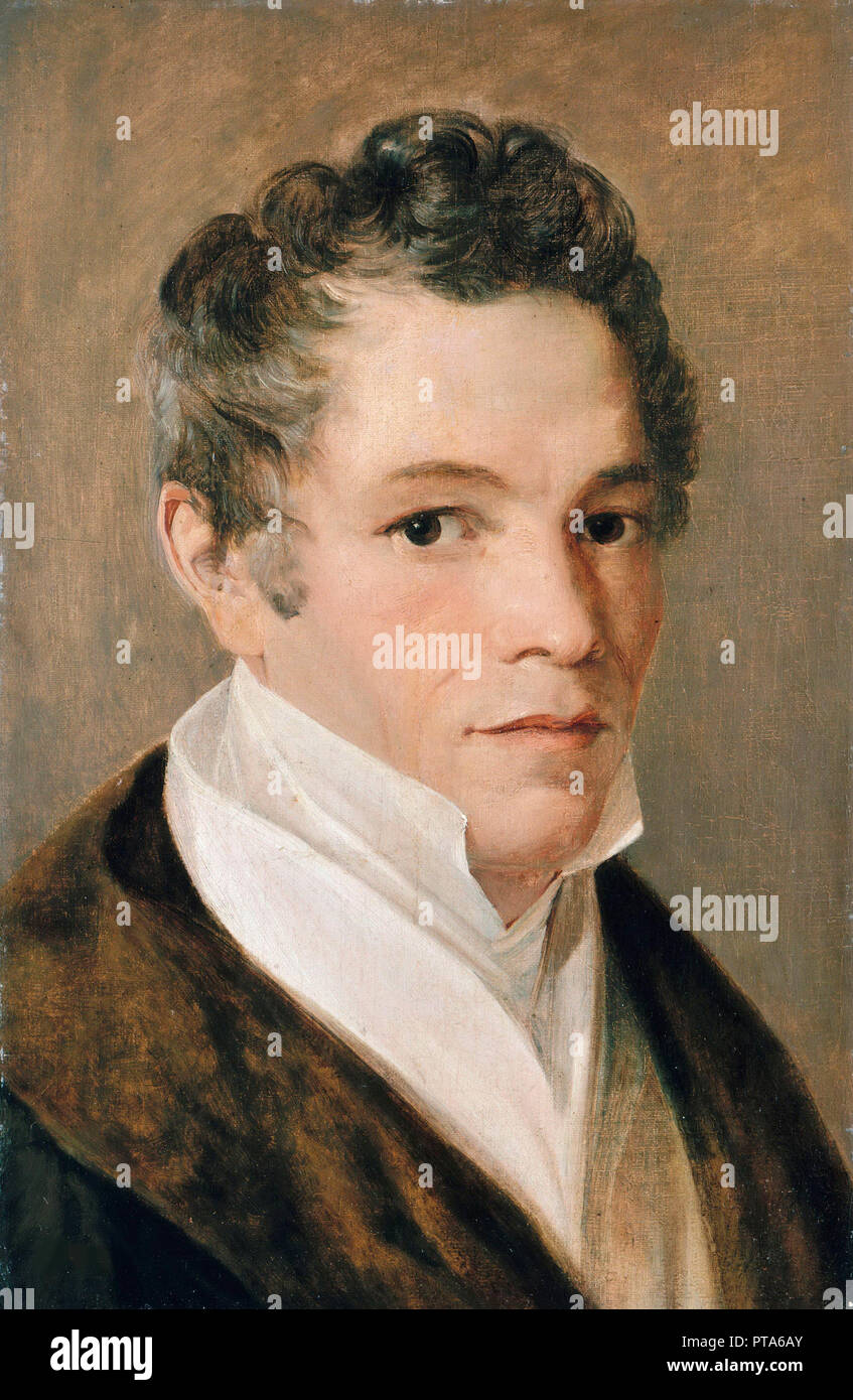 Portrait of Karl Friedrich Schinkel (1781-1841), ca 1820. Creator: Wolff, Johann Eduard (1786-1868). Stock Photo