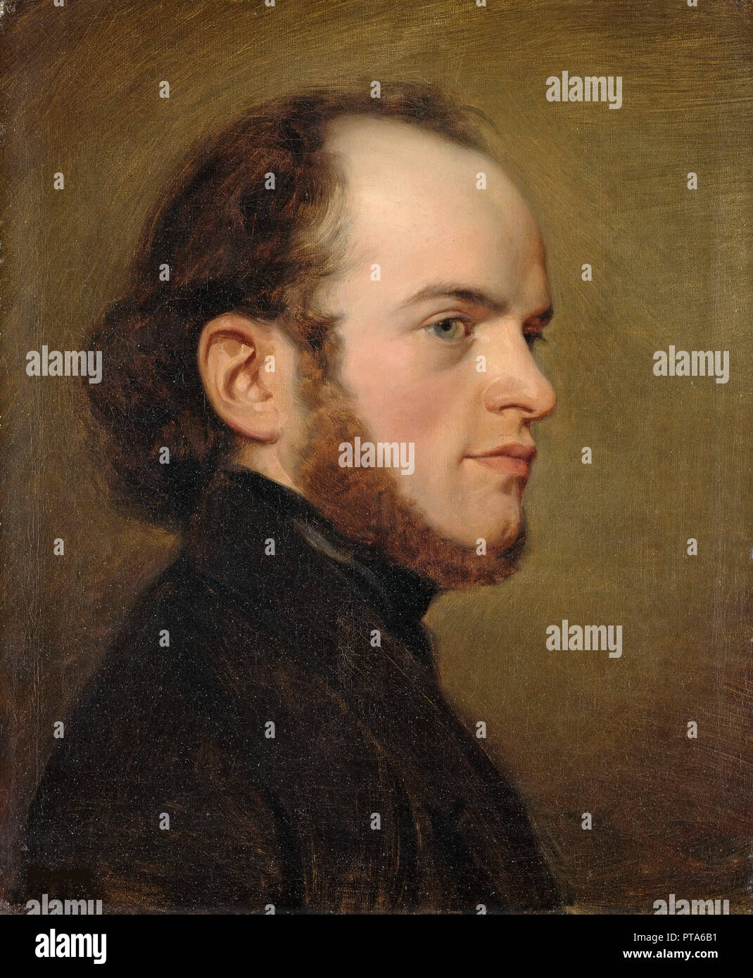 Portrait of Adolph von Menzel (1815-1905), ca 1839. Creator: Meyerheim, Friedrich Eduard (1808-1879). Stock Photo