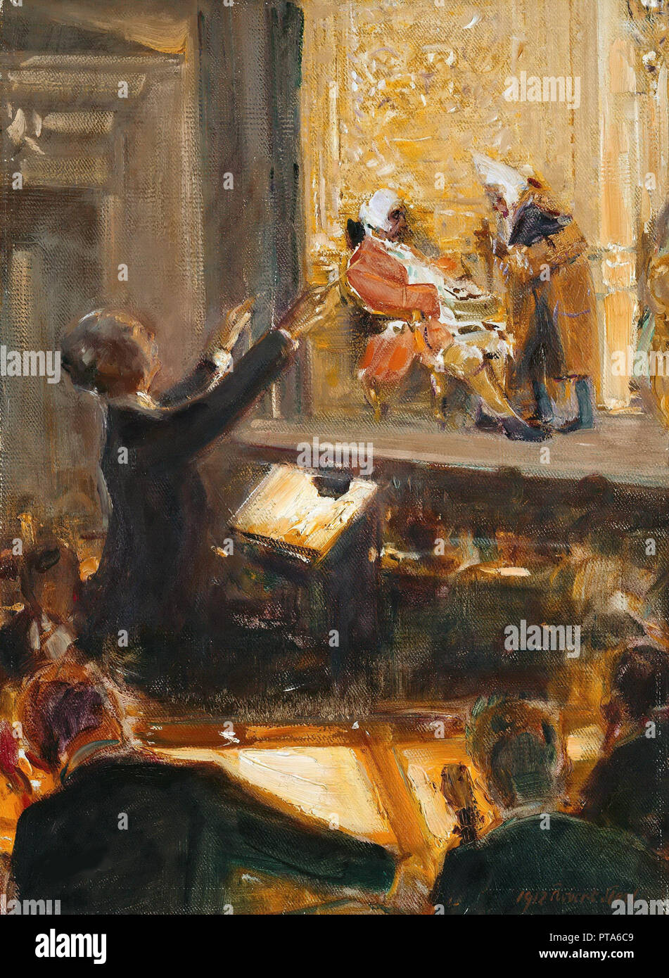 Ernst Edler von Schuch conducts the Rosenkavalier by Richard Strauss, 1912. Creator: Sterl, Robert (1867-1932). Stock Photo