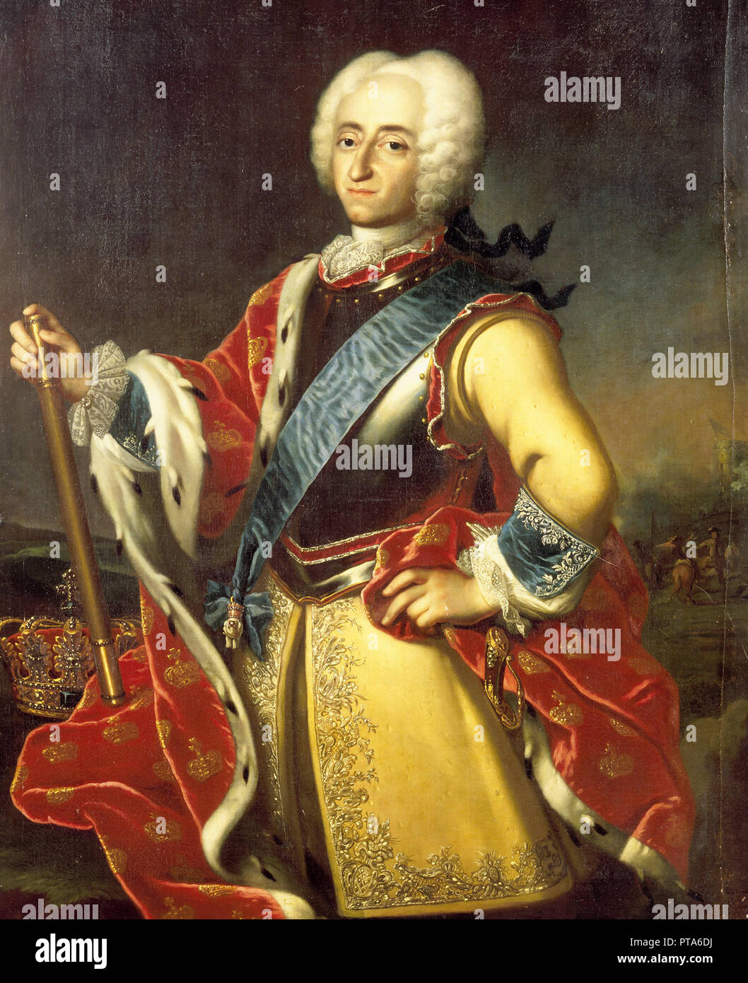 King Frederick IV of Denmark and Norway (1671-1730), First third of 18th cen.. Creator: Wahl, Johann Salomon (1689-1765). Stock Photo