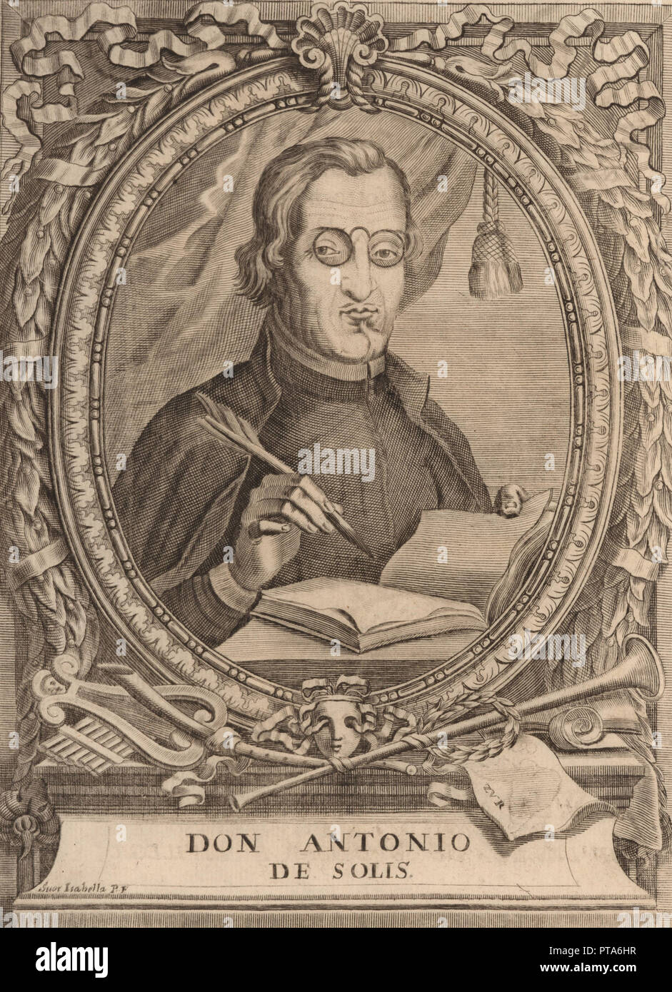 Antonio de Solís y Ribadeneyra (1610-1686). Creator: Anonymous. Stock Photo