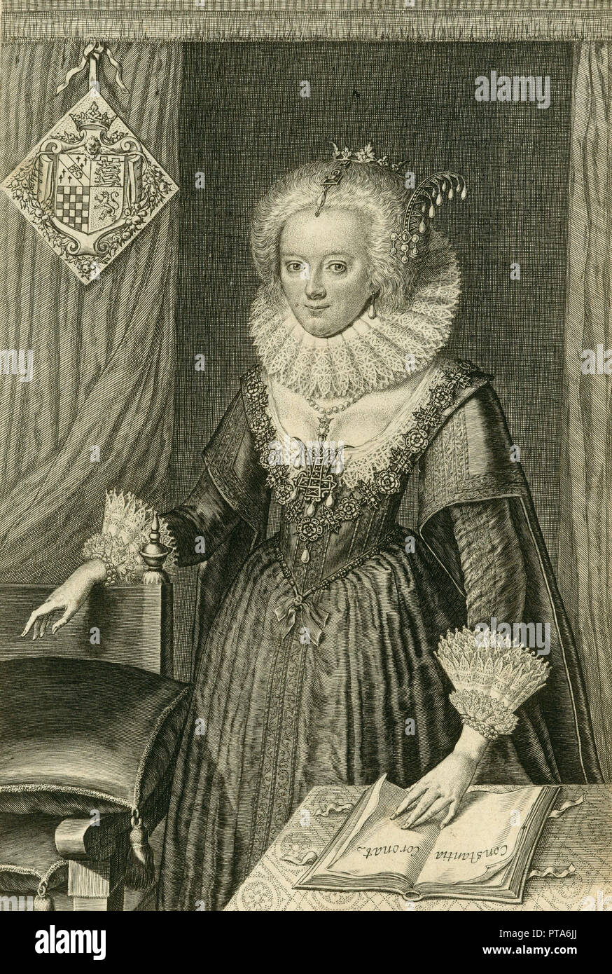 Lady Frances Stewart, Duchess of Richmond and Lennox (1647-1702), ca 1663. Creator: Anonymous. Stock Photo