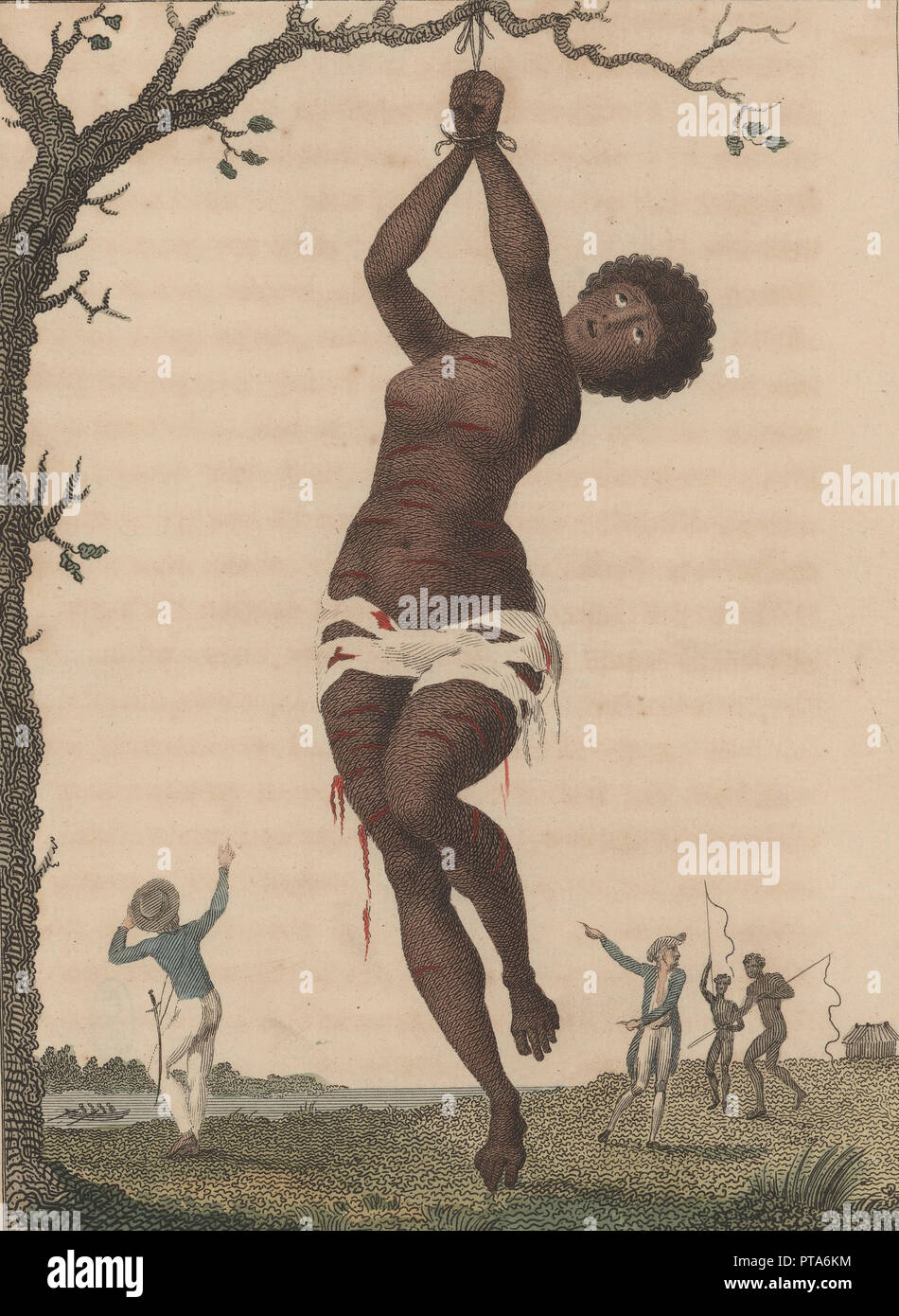 Flagellation of a Female Samboe Slave, 1793. Creator: Blake, William (1757-1827). Stock Photo
