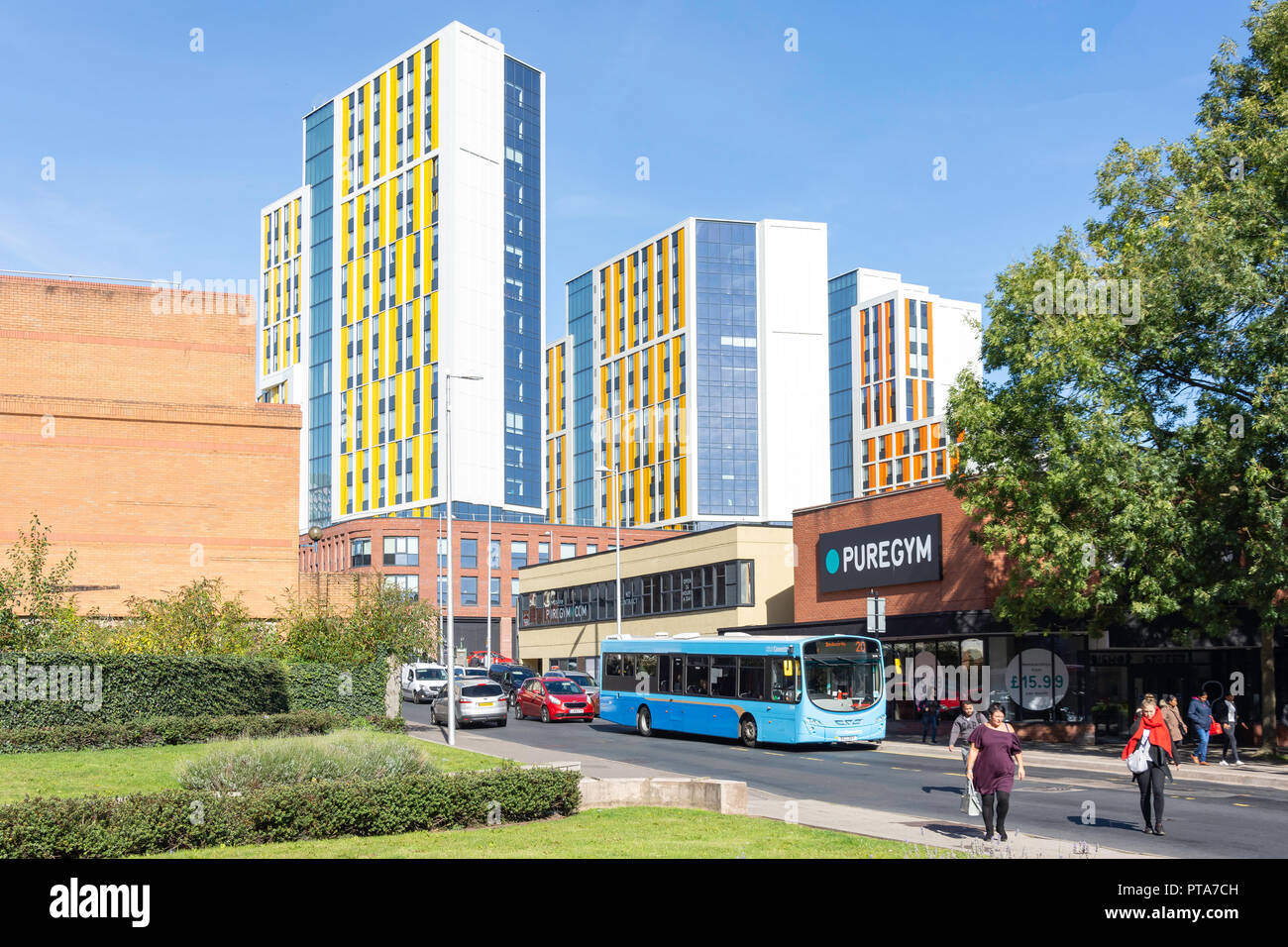 Bishop Gate residential tower blocks, Bridge Street, Coventry, West Midlands, England, United Kingdom Stock Photo