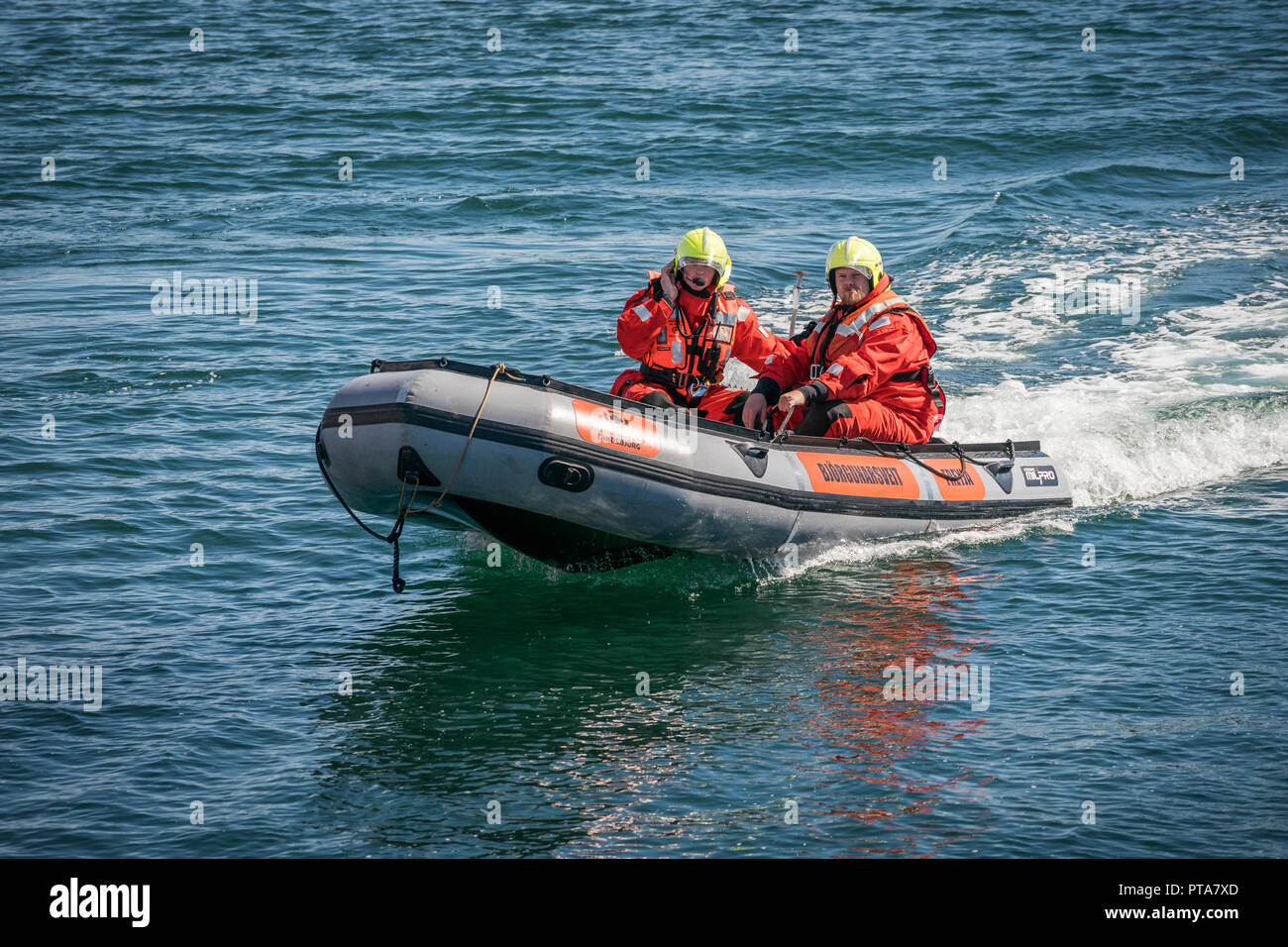 Rescue Boat -Summer Festival, Seaman's Day, (Sjomannadagurinn) Reykjavik, Iceland Stock Photo